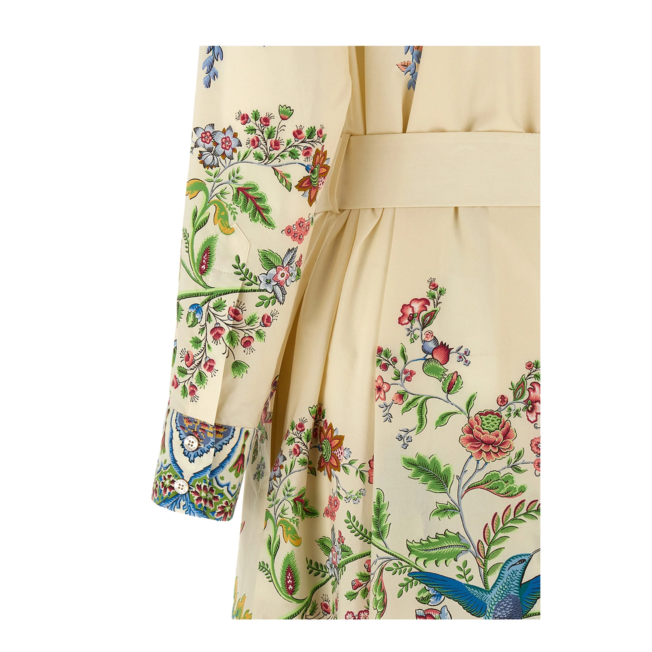 Flora and Fauna Print Long Dress - Multicolor - Image 4