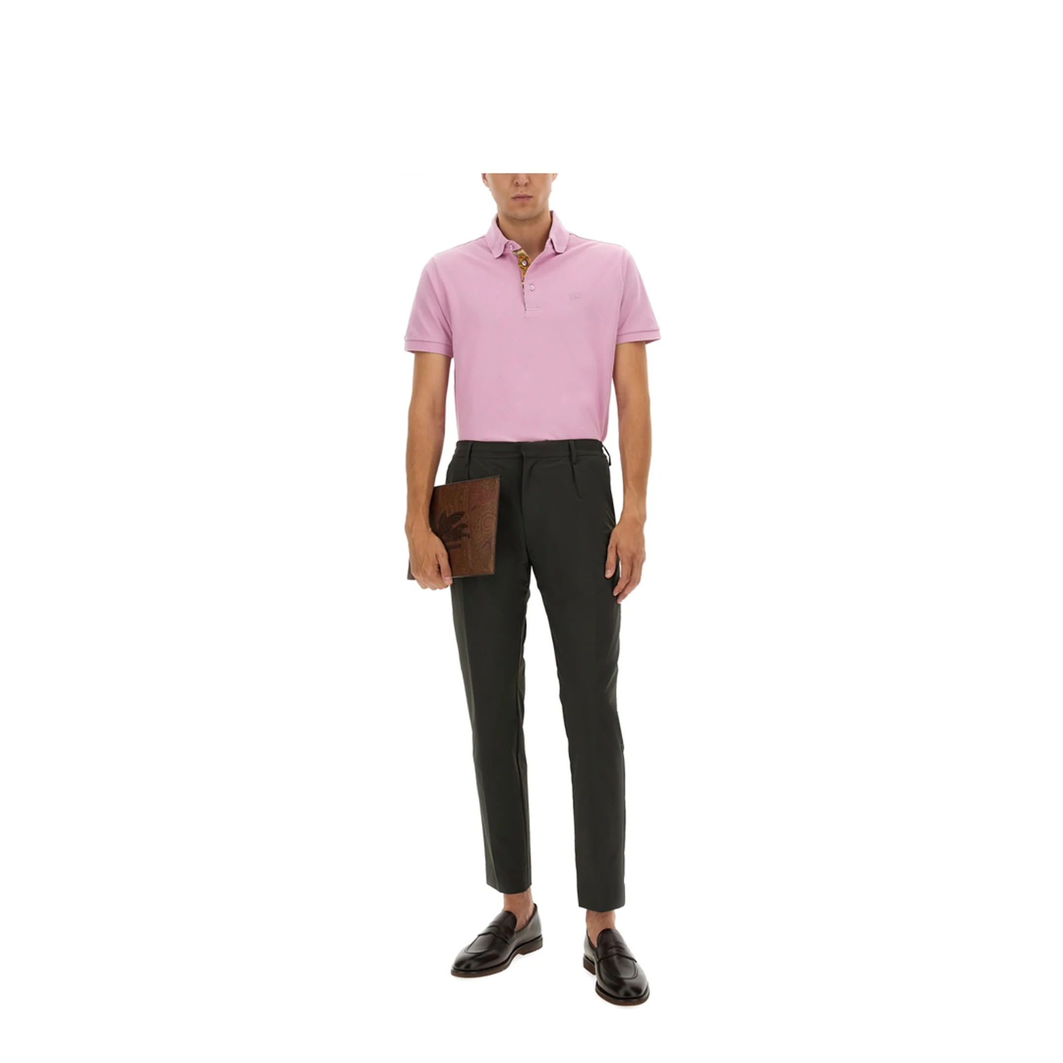 Cotton Polo Shirt with Pegasus - Image 2