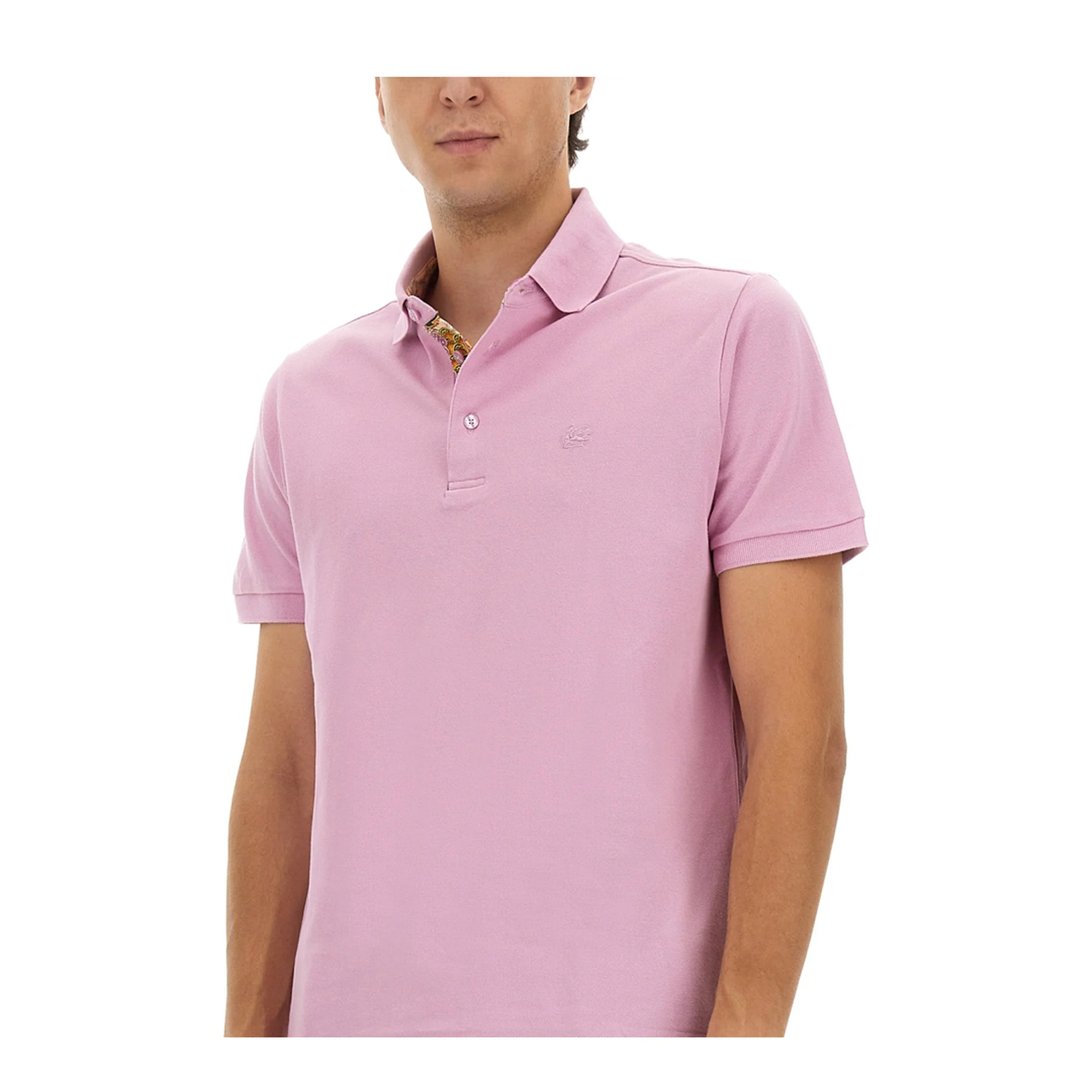 Cotton Polo Shirt with Pegasus - Image 4