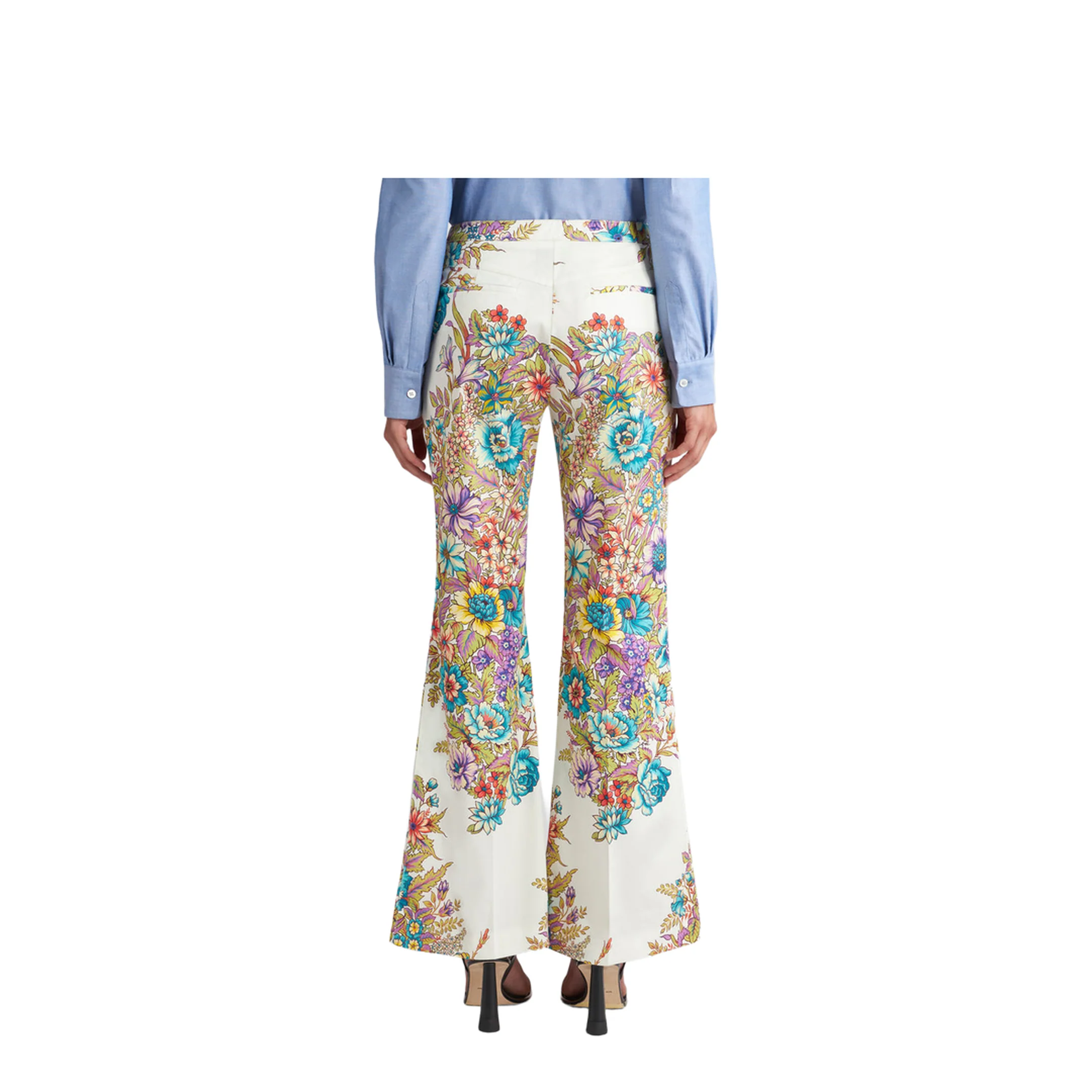 Floral Pattern Flared Pants - Image 4