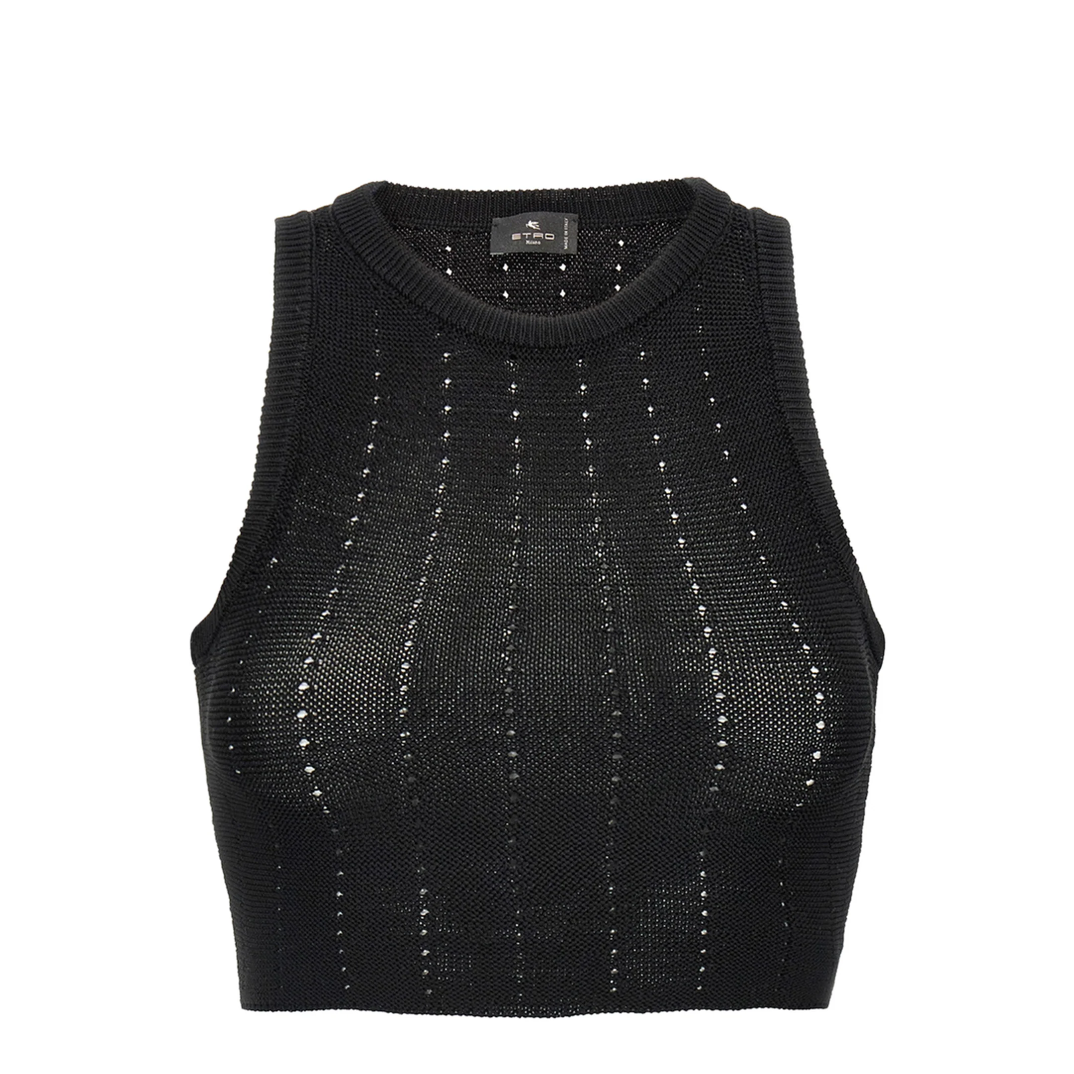 Knitted Crop Top Black - Image 5
