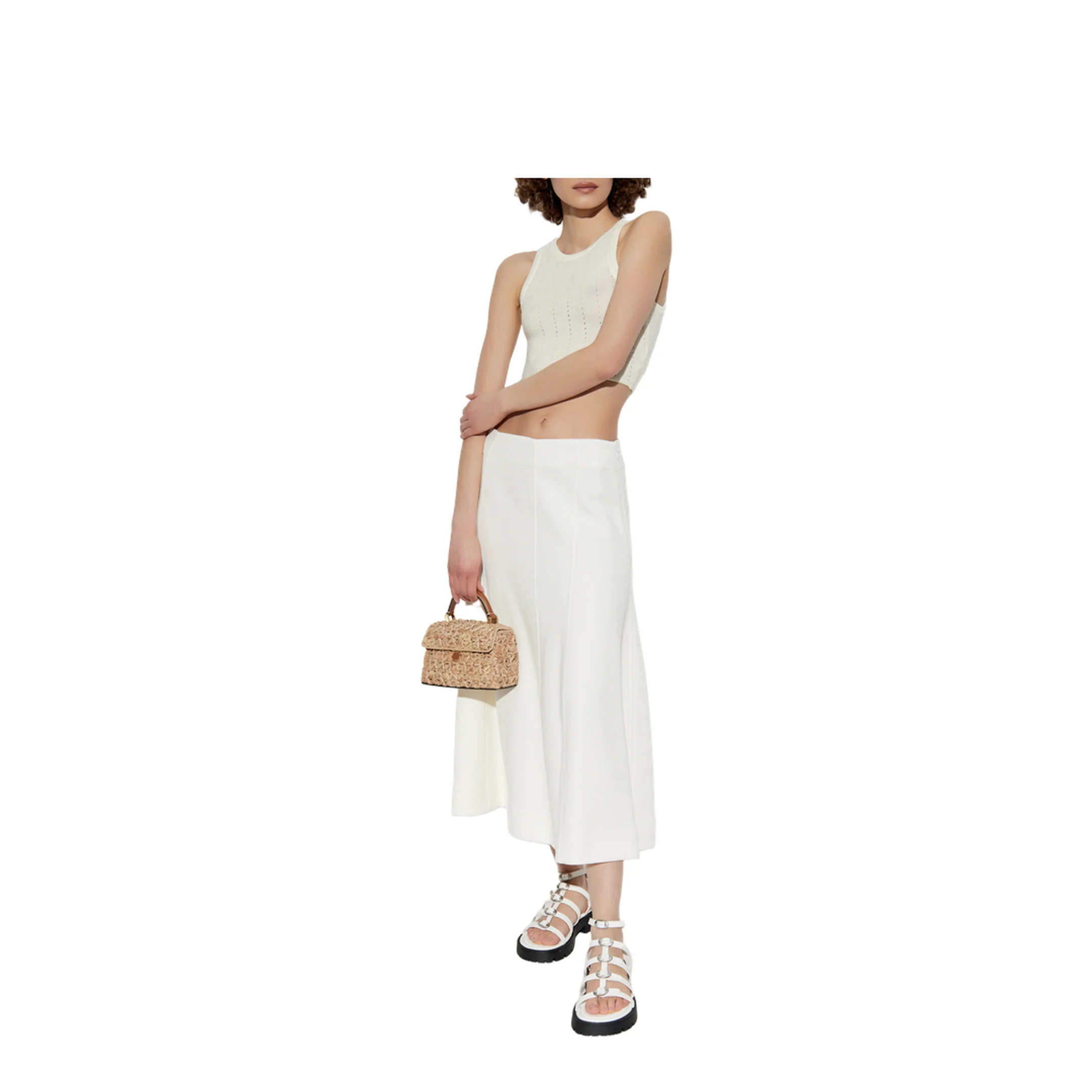 Knitted Crop Top White - Image 2