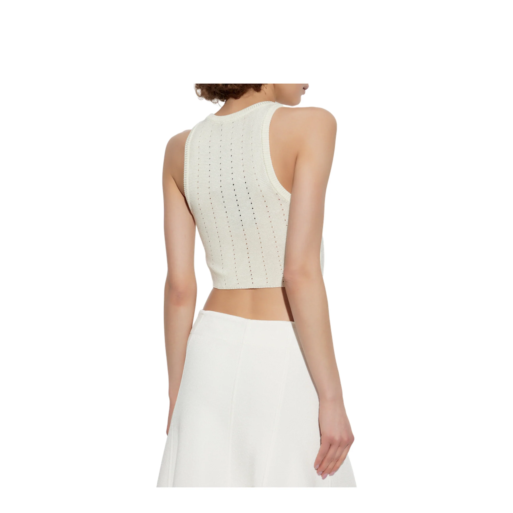 Knitted Crop Top White - Image 4