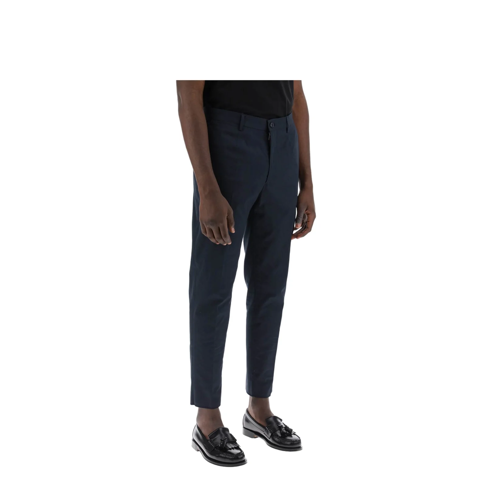 Cropped Chino Pants Blue - Image 2