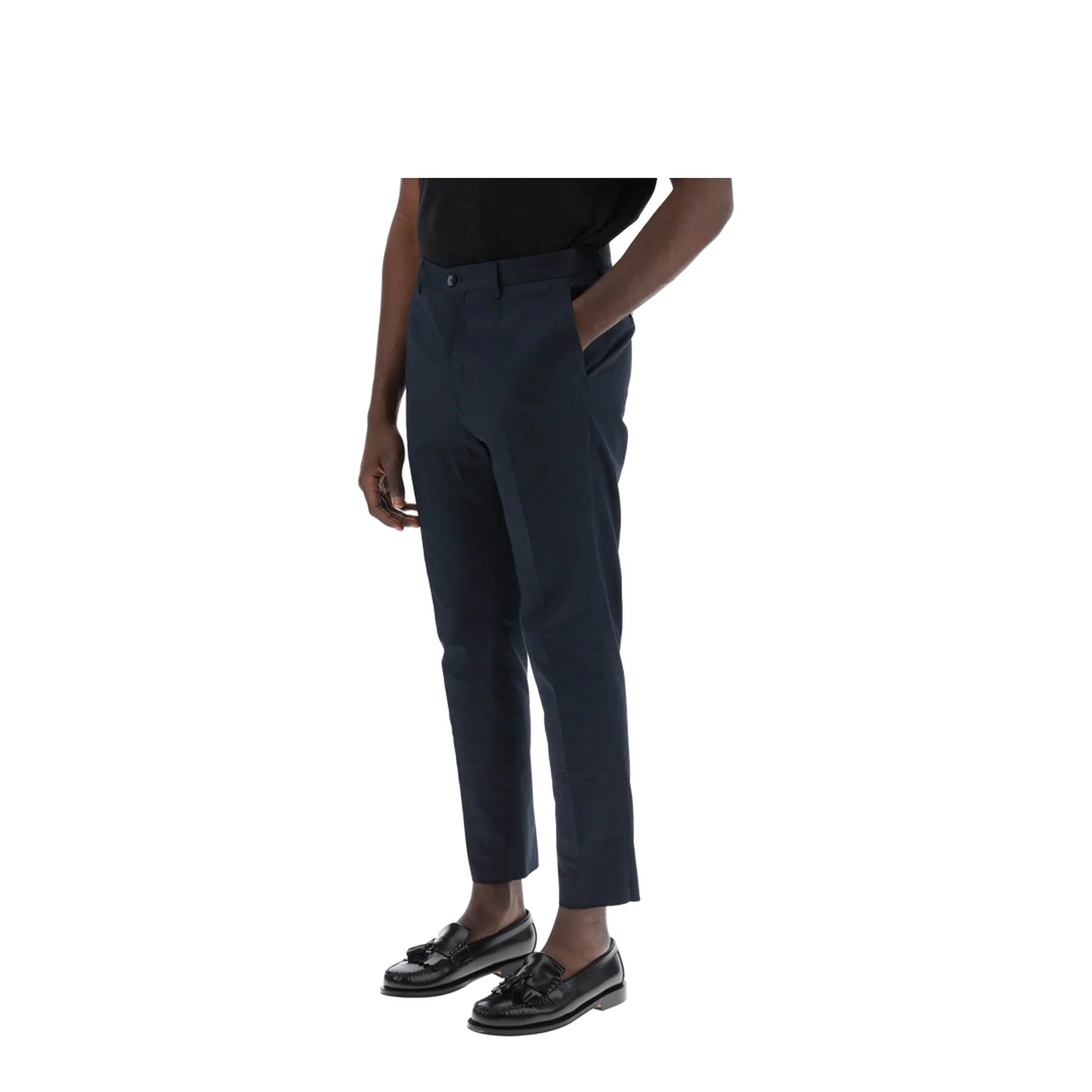 Cropped Chino Pants Blue - Image 4