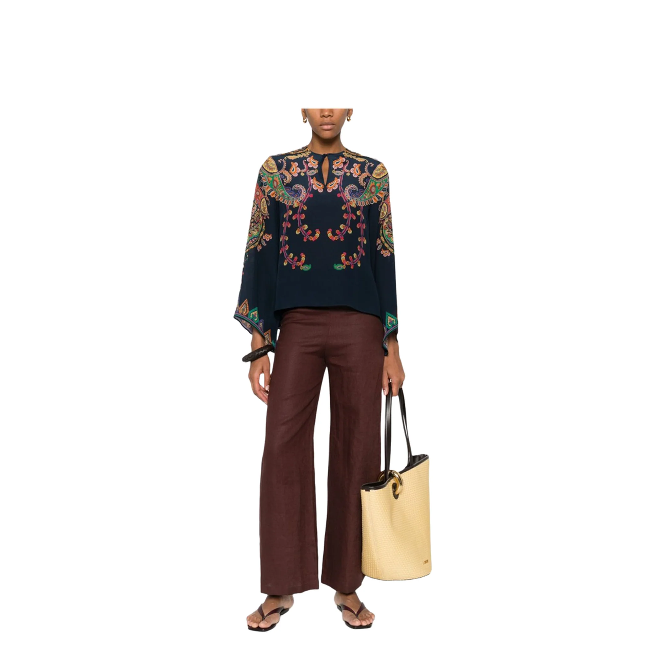 Floral Paisley Print Blouse - Image 2