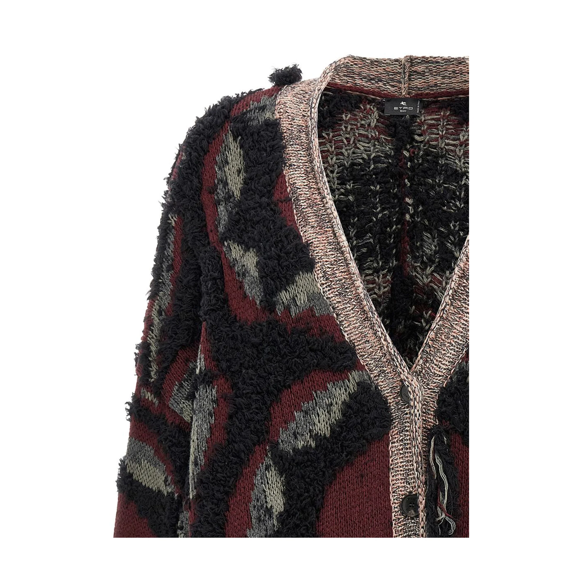 Fringed Oversized Cardigan - Image 3
