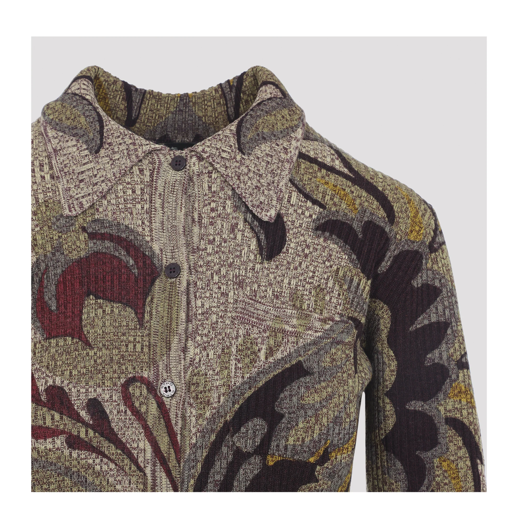 RIBBED WOOL CARDIGAN DAFFODIL MOTIF - Image 5