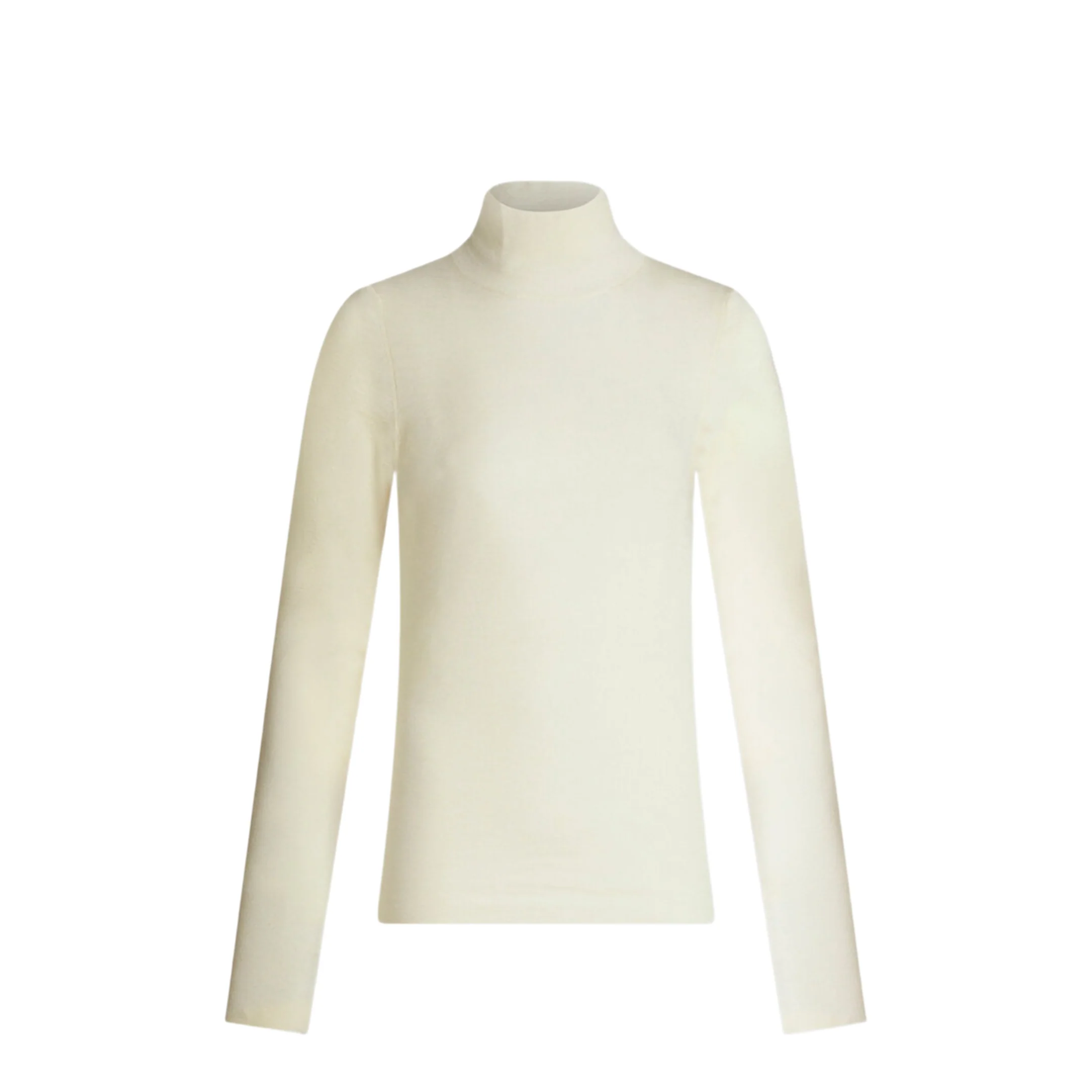 Wool Turtleneck Sweater - White