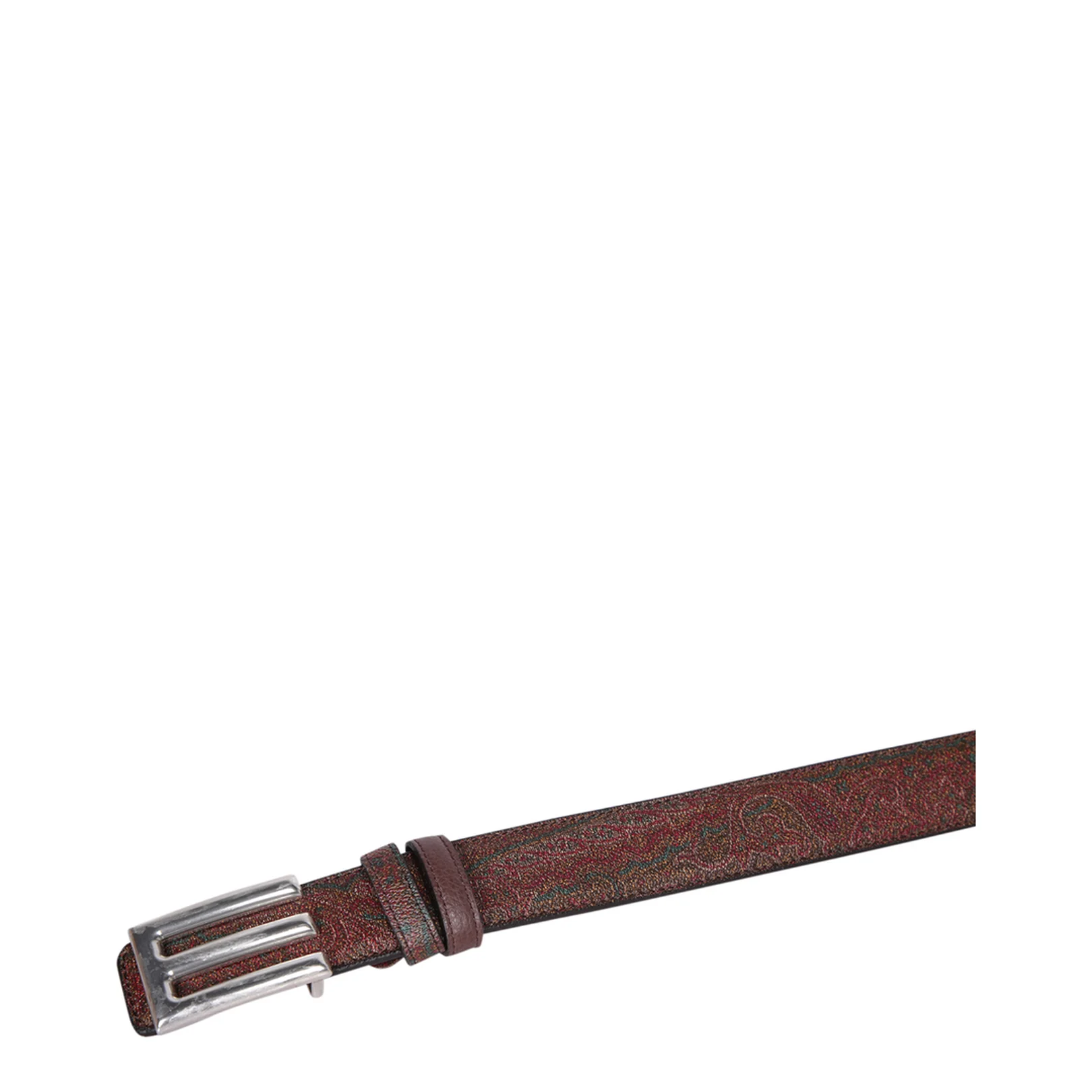 Logo Buckled Paisley Print Reversible Belt - Image 2