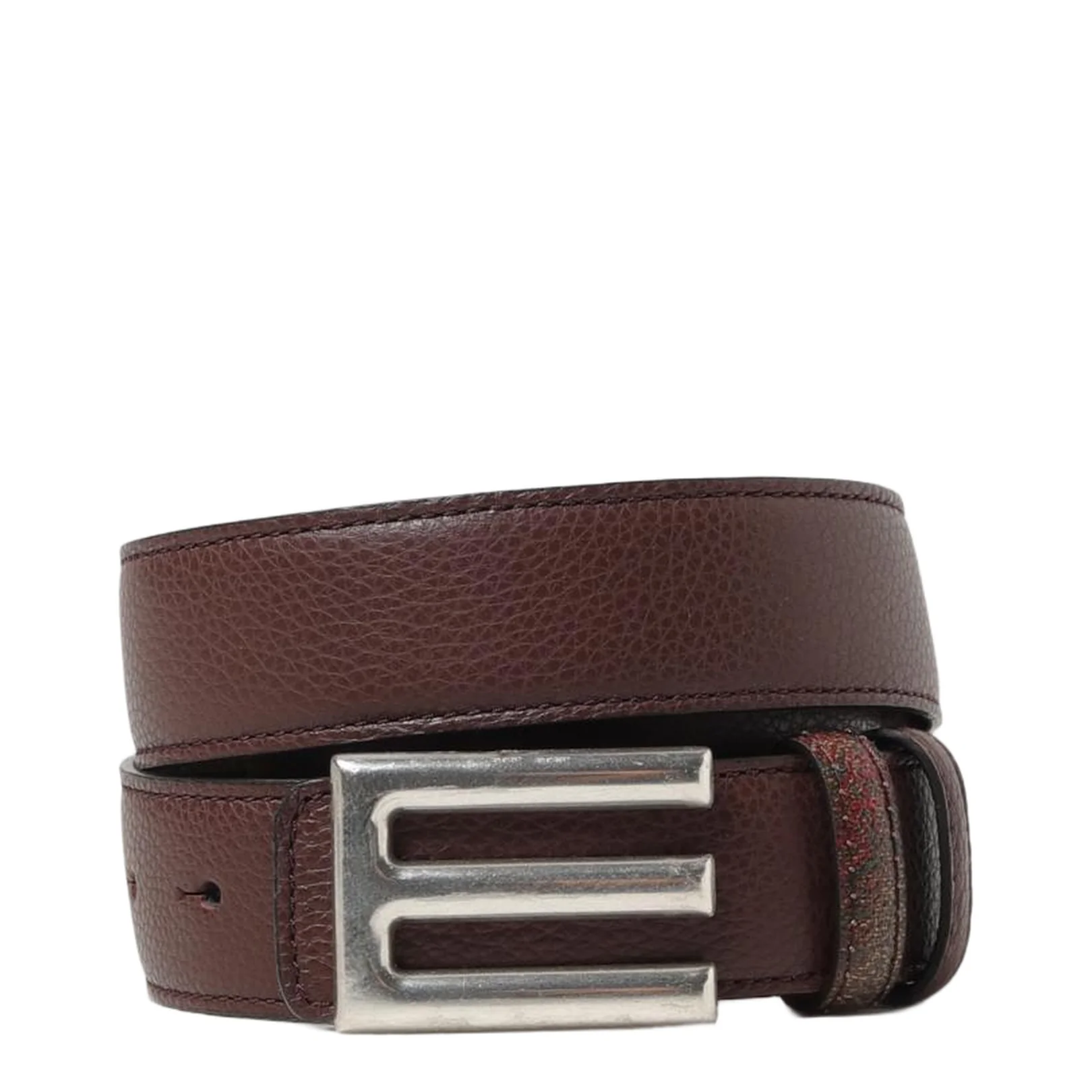Logo Buckled Paisley Print Reversible Belt - Image 3