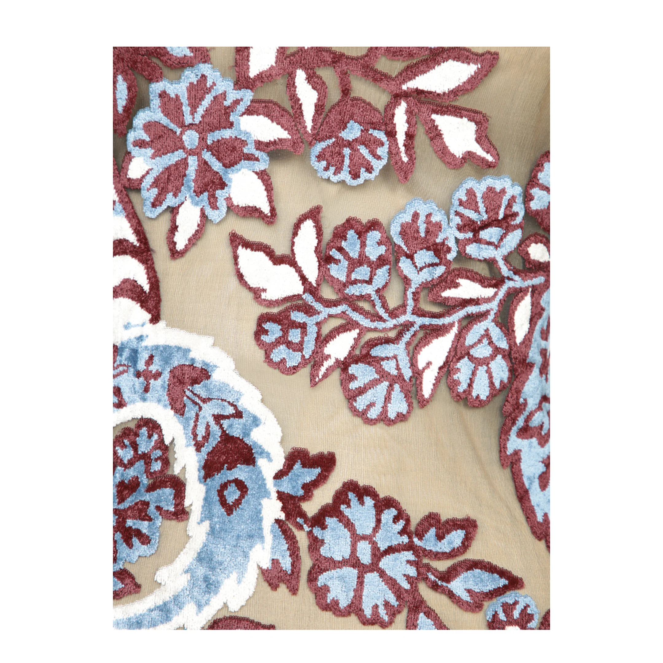Floral Motif Long Sleeve Midi Dress - Image 3