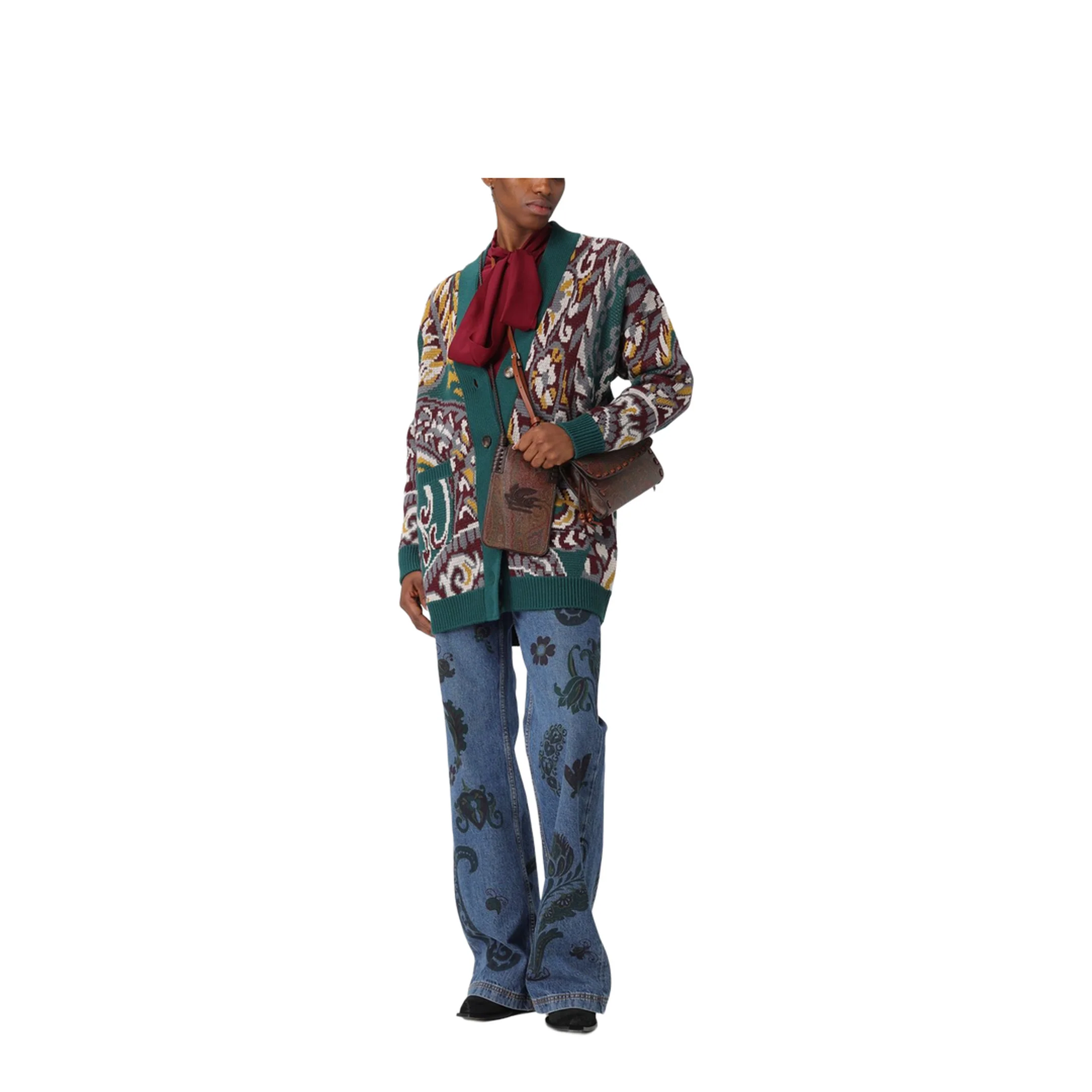Oversized Cardigan Paisley Pattern - Image 5