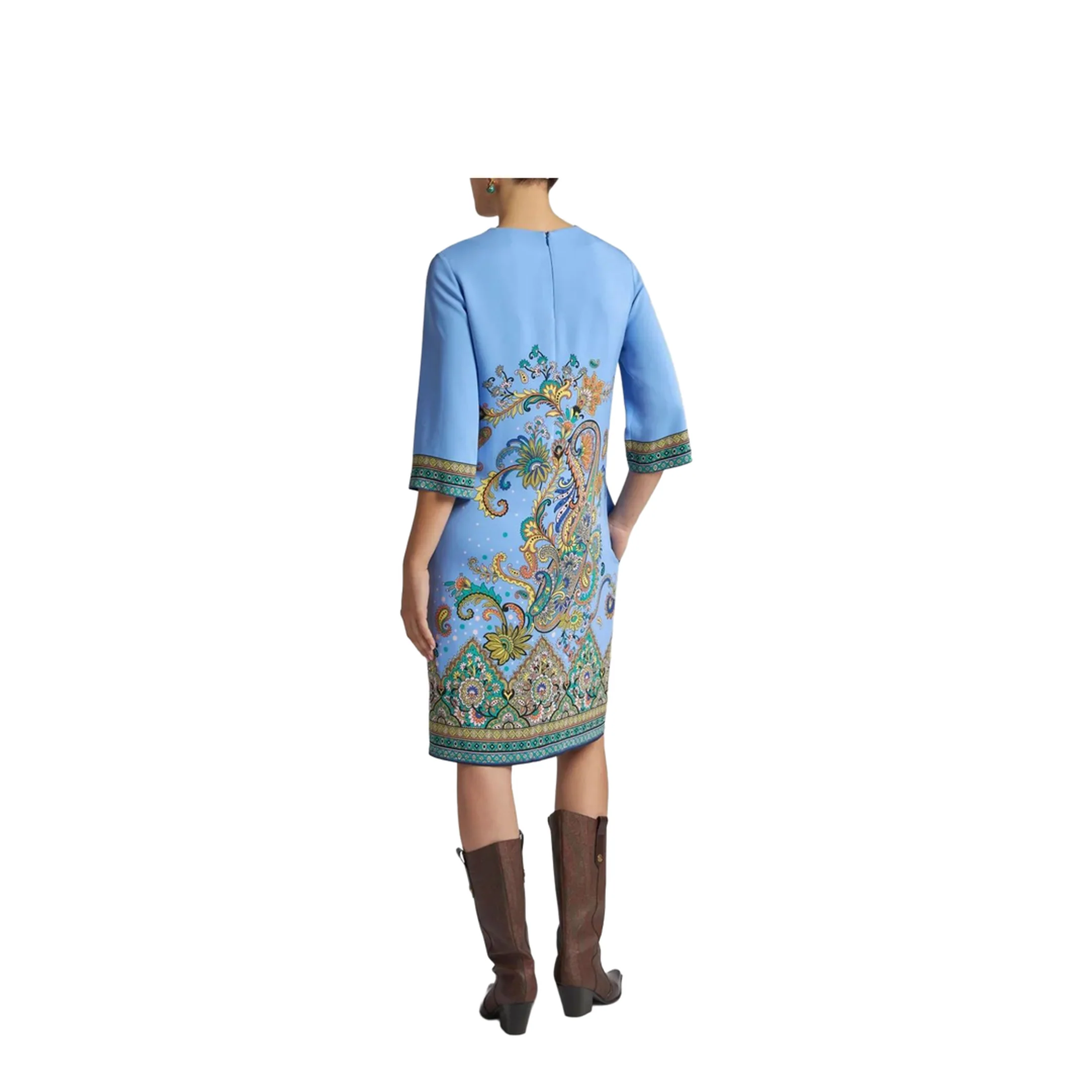 Paisley Print Silk Dress - Image 5