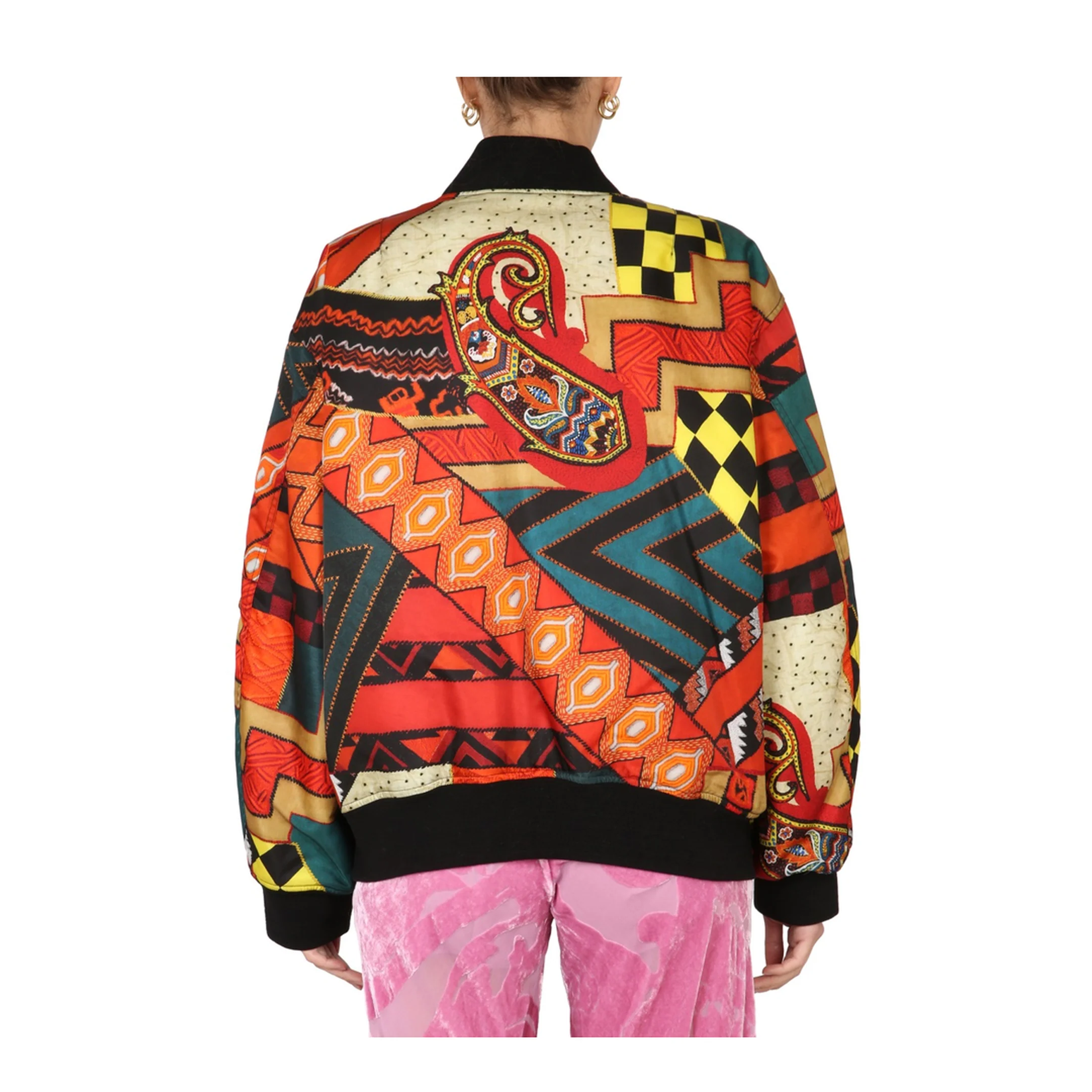 Patchwork Bomber Jacket - Image 4