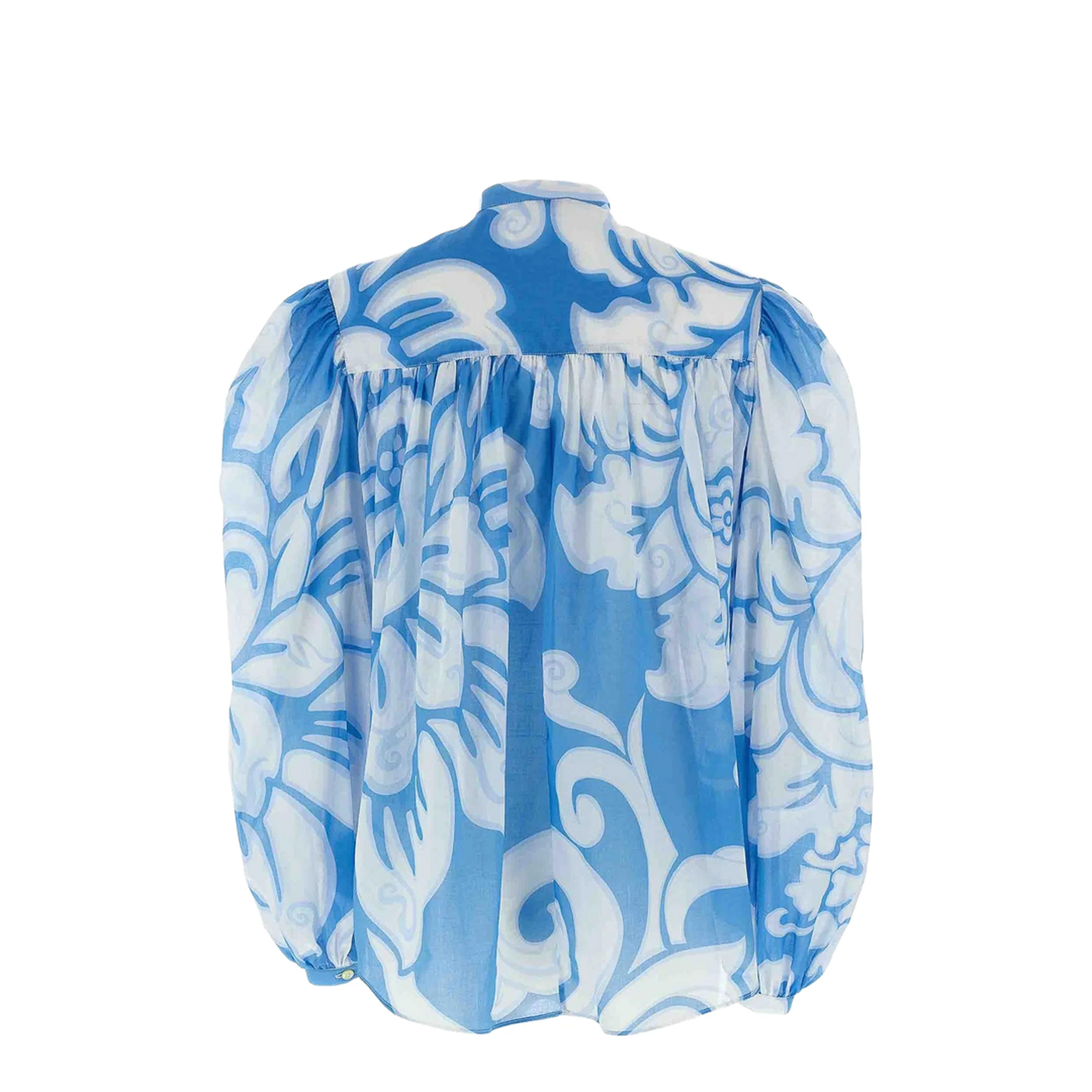Flower Patterned Shirt Blue - Image 2
