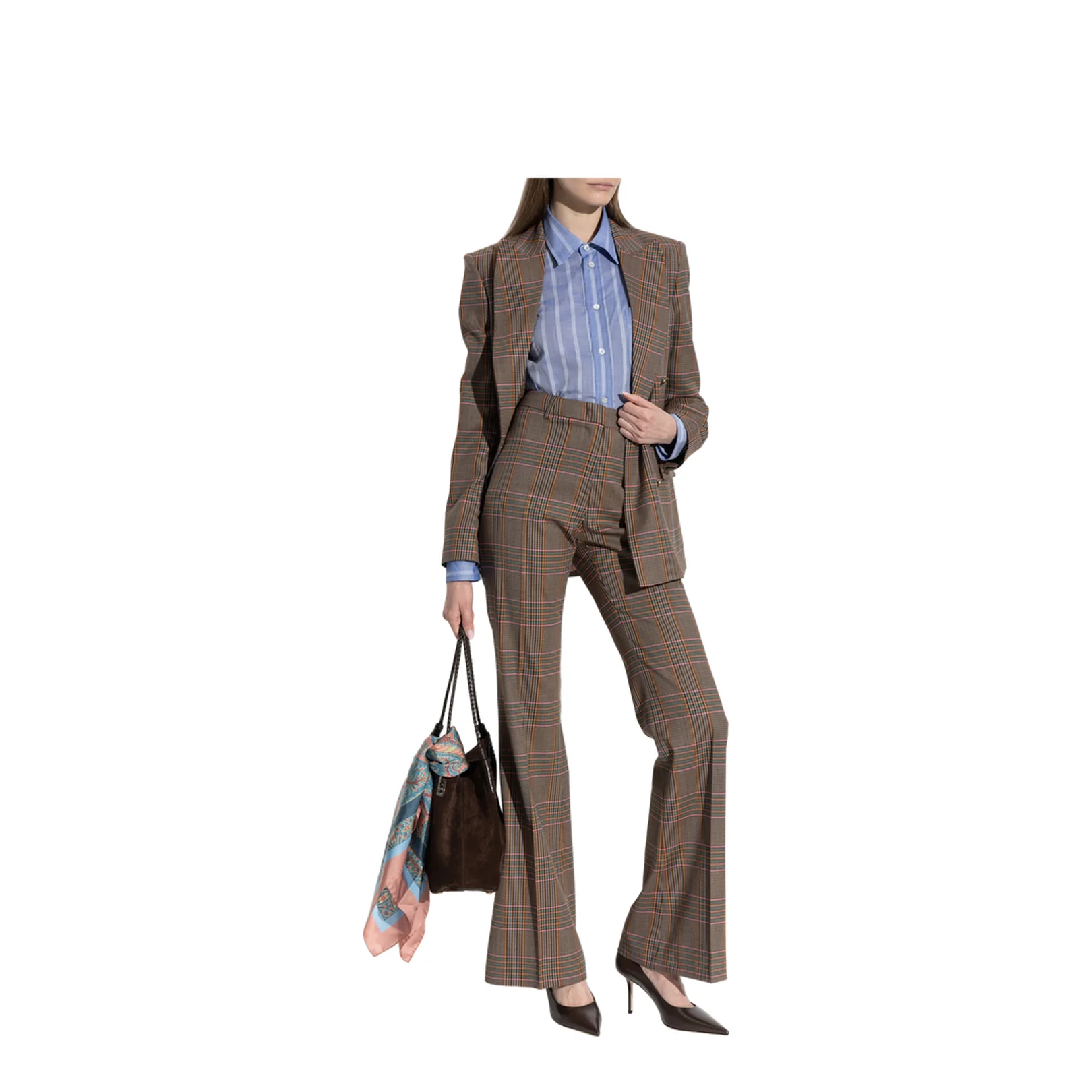 Plaid Pattern Trousers - Image 2