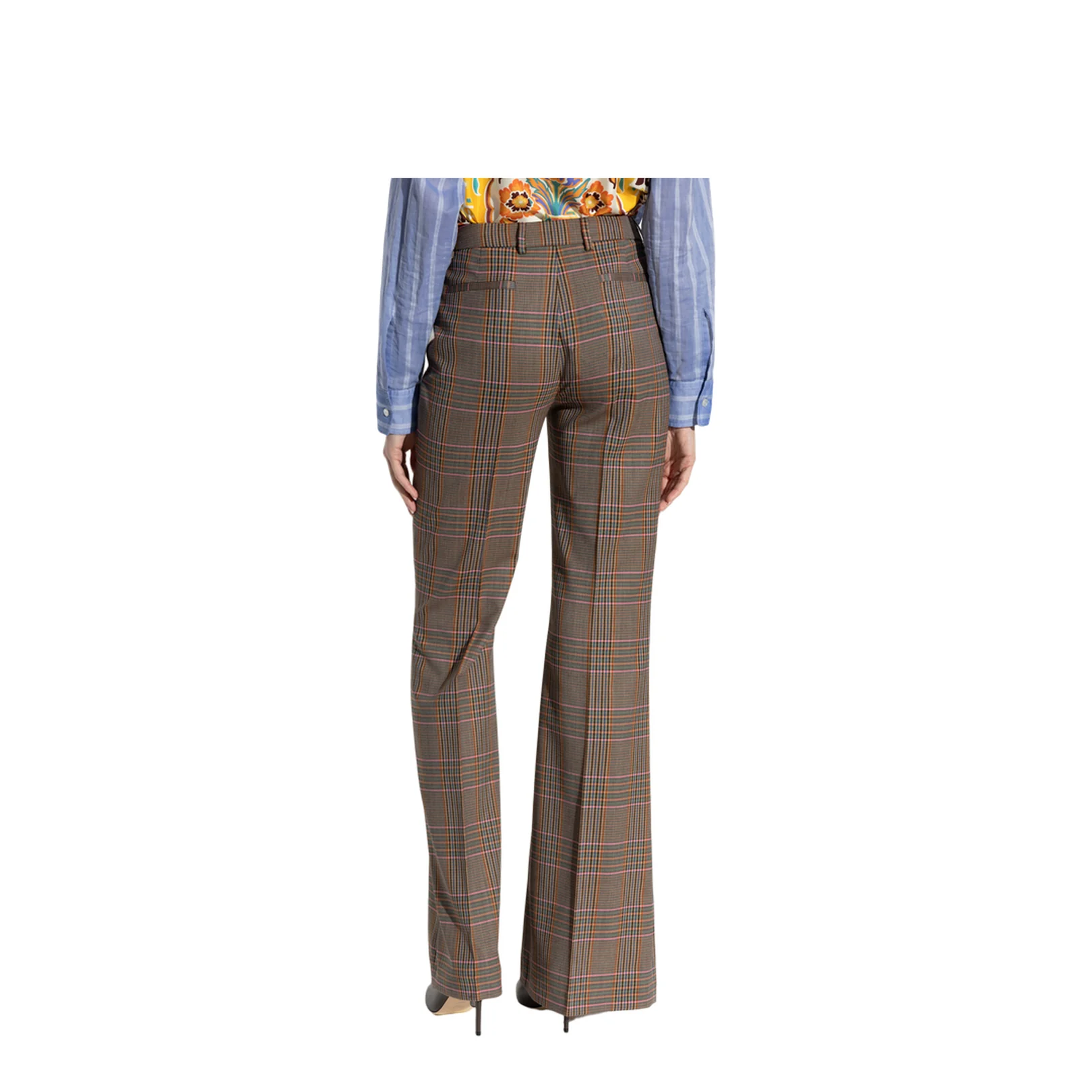 Plaid Pattern Trousers - Image 4