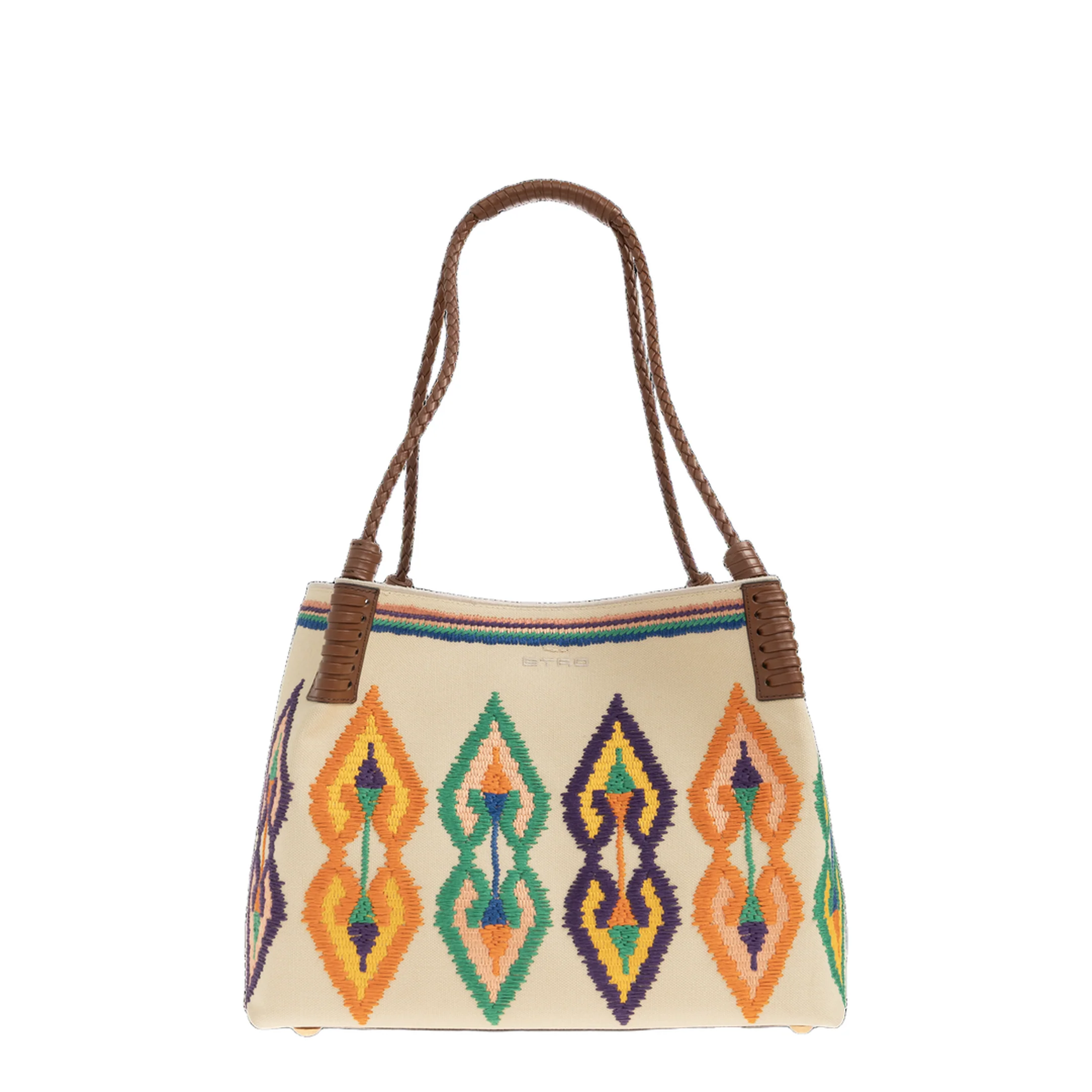 Shopper Bag Libra Medium Canvas with Embroidery - Image 2