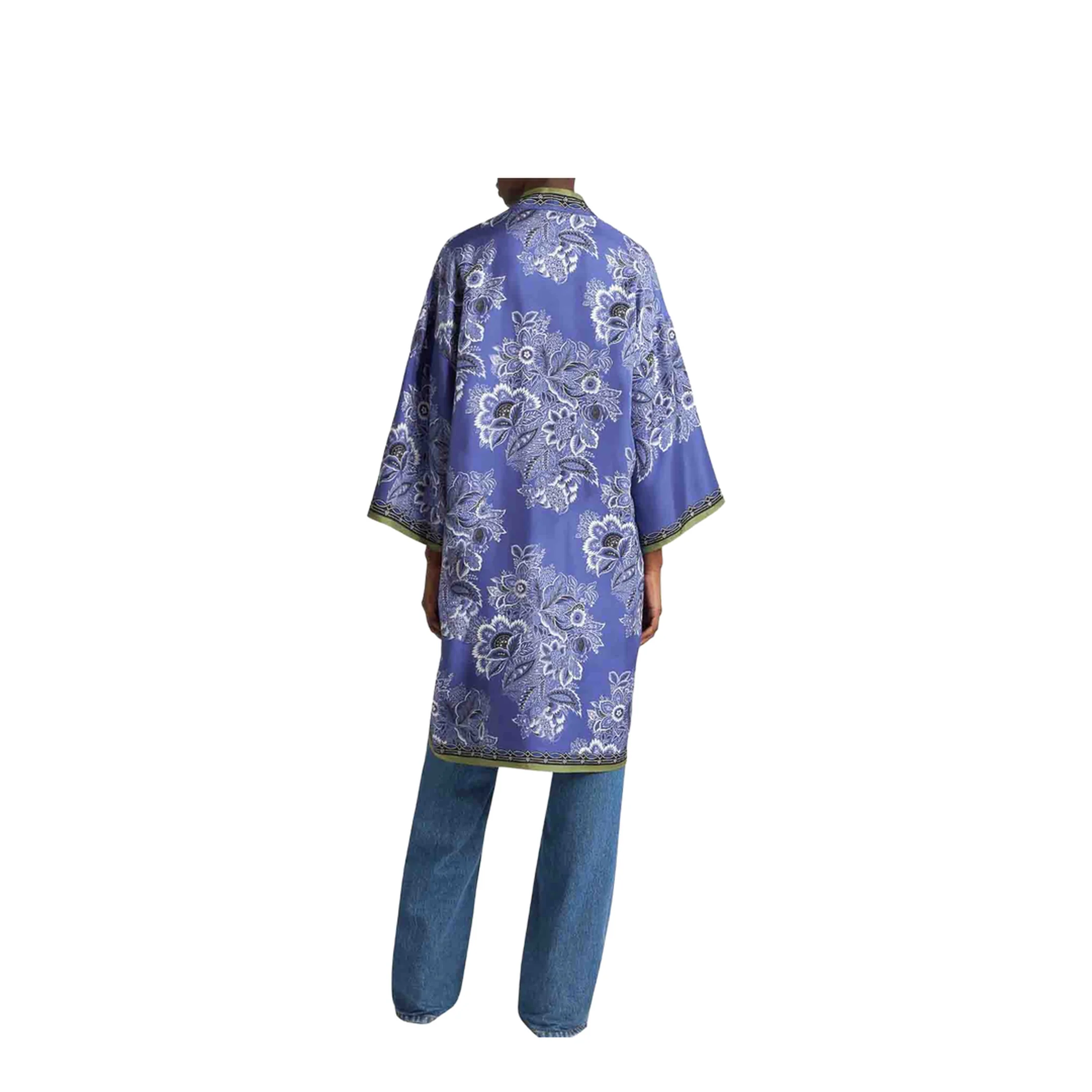 Long Silk Kesa Dark Blue - Image 4