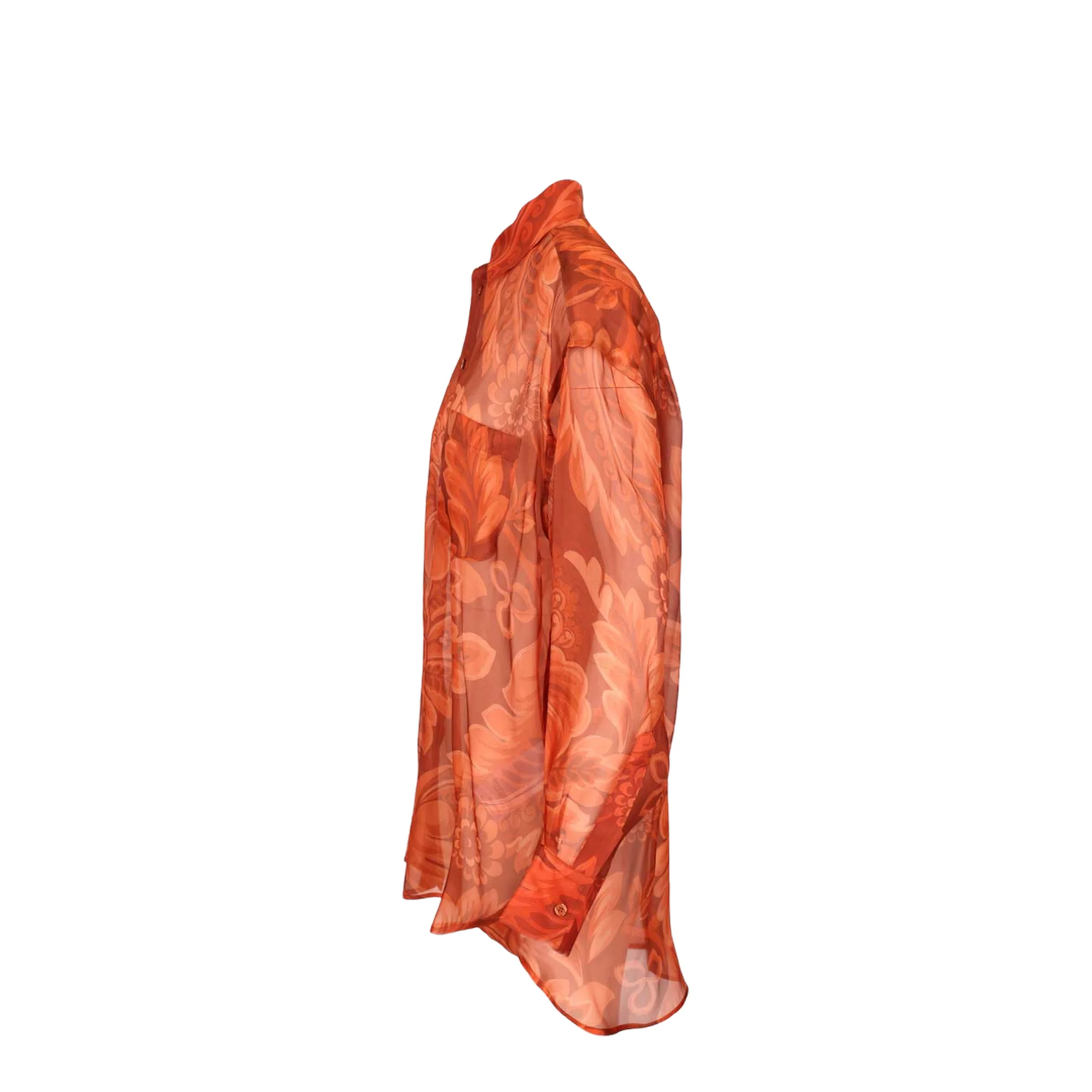 Silk Shirt Orange - Image 3