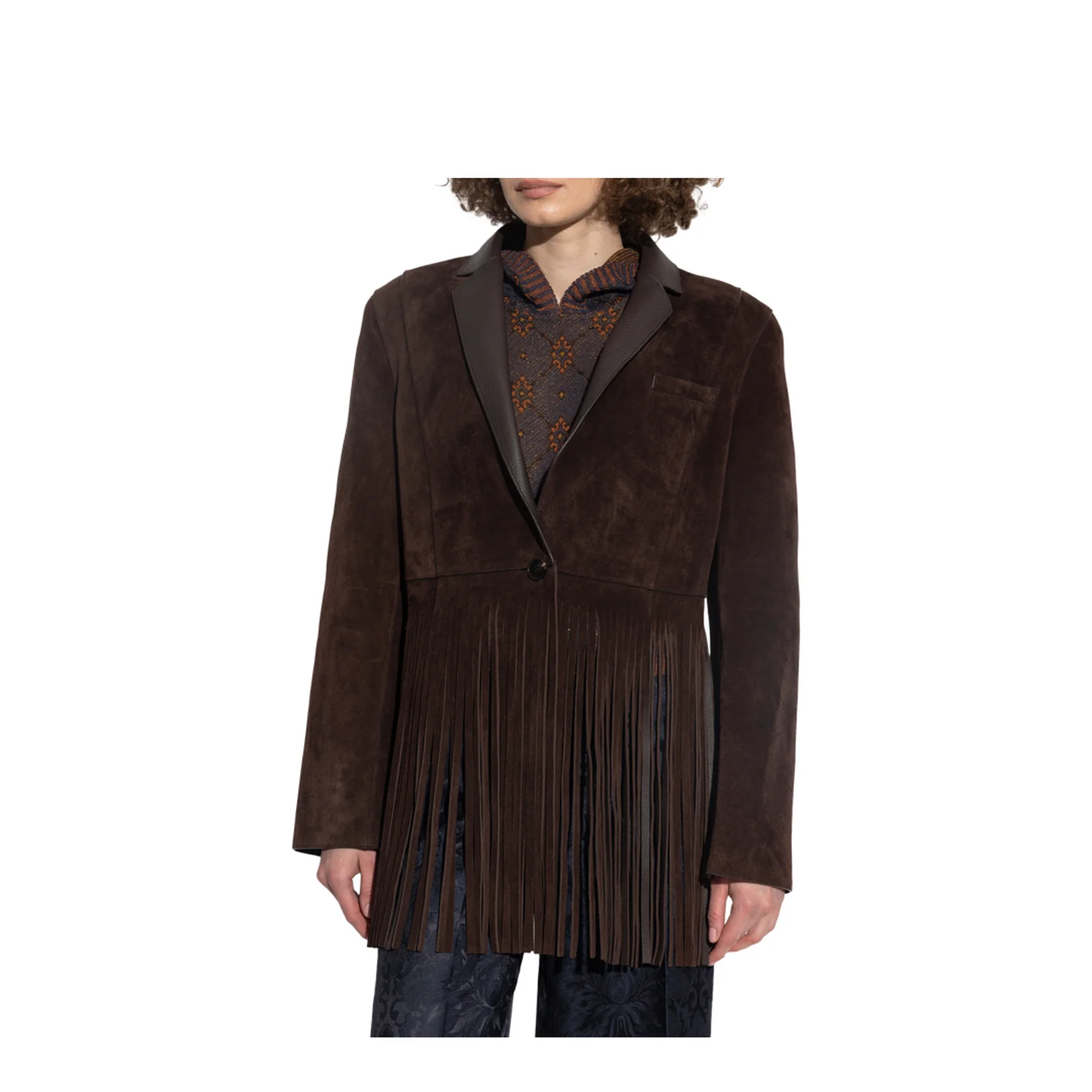 Single-Breasted Suede Jacket - Image 3