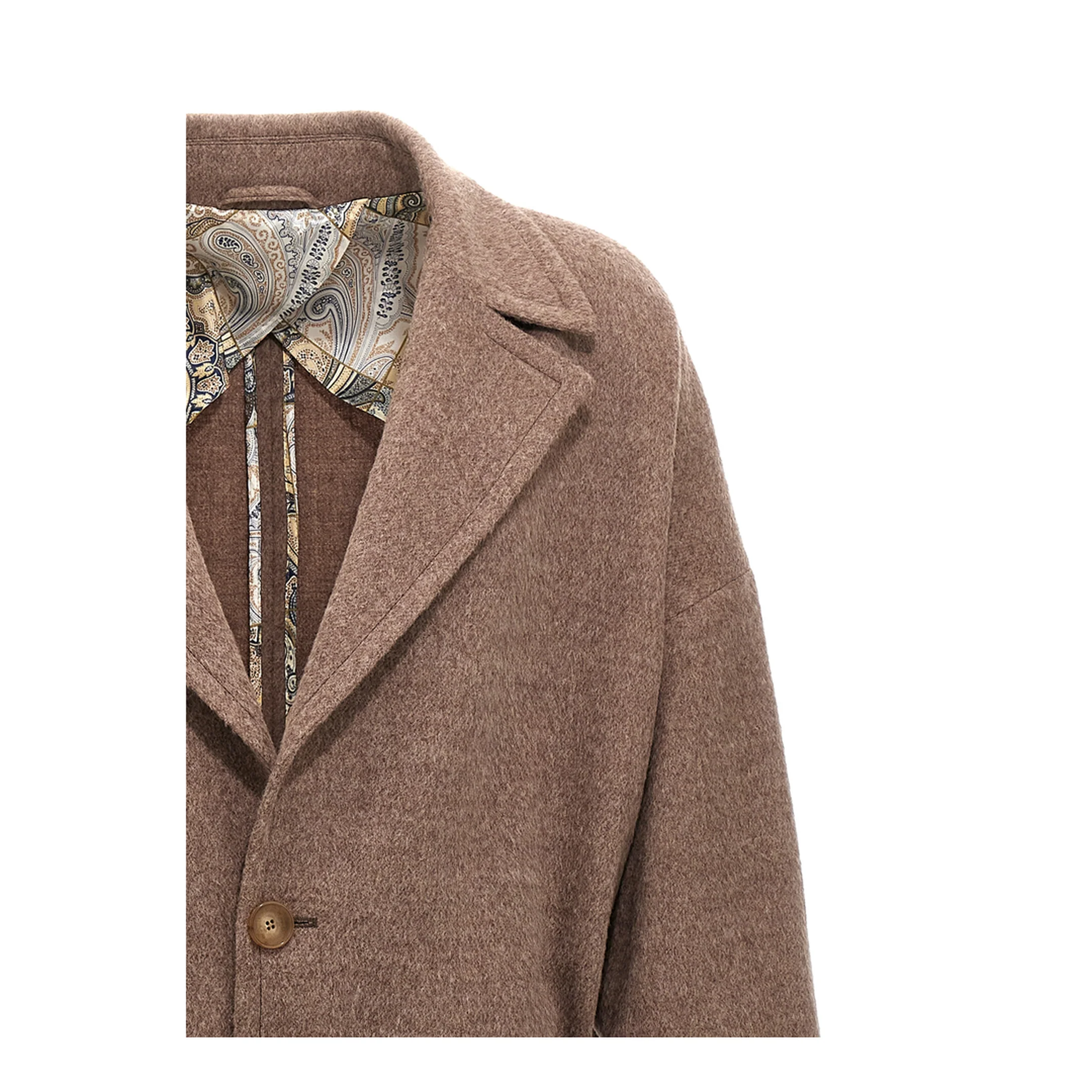 Men's Single Breasted Wool Coat - Image 3