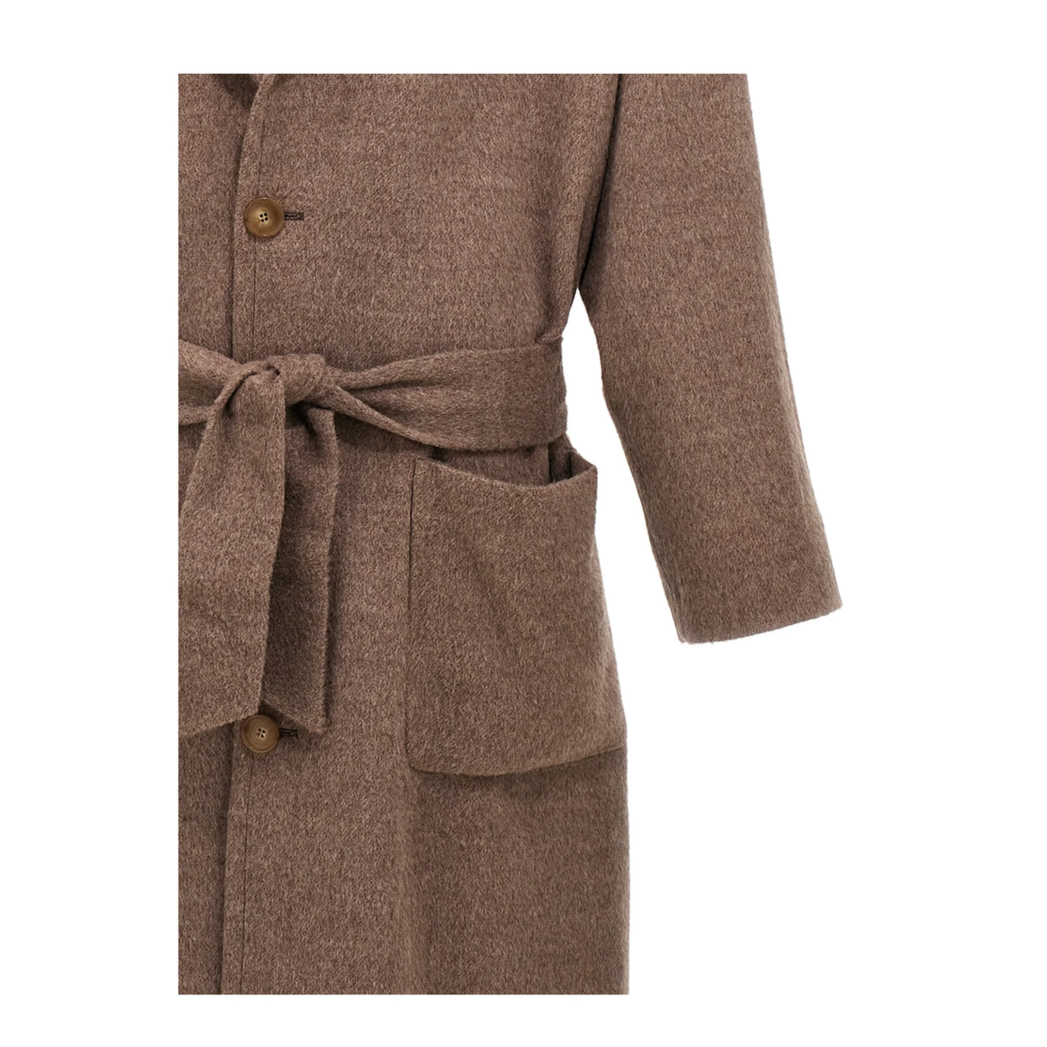 Men's Single Breasted Wool Coat - Image 4