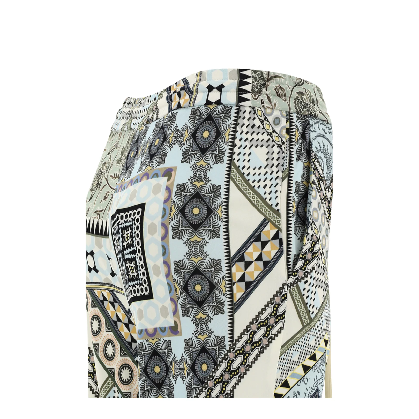 Straight Leg Trousers with Fantasy - Light Blue - Image 3