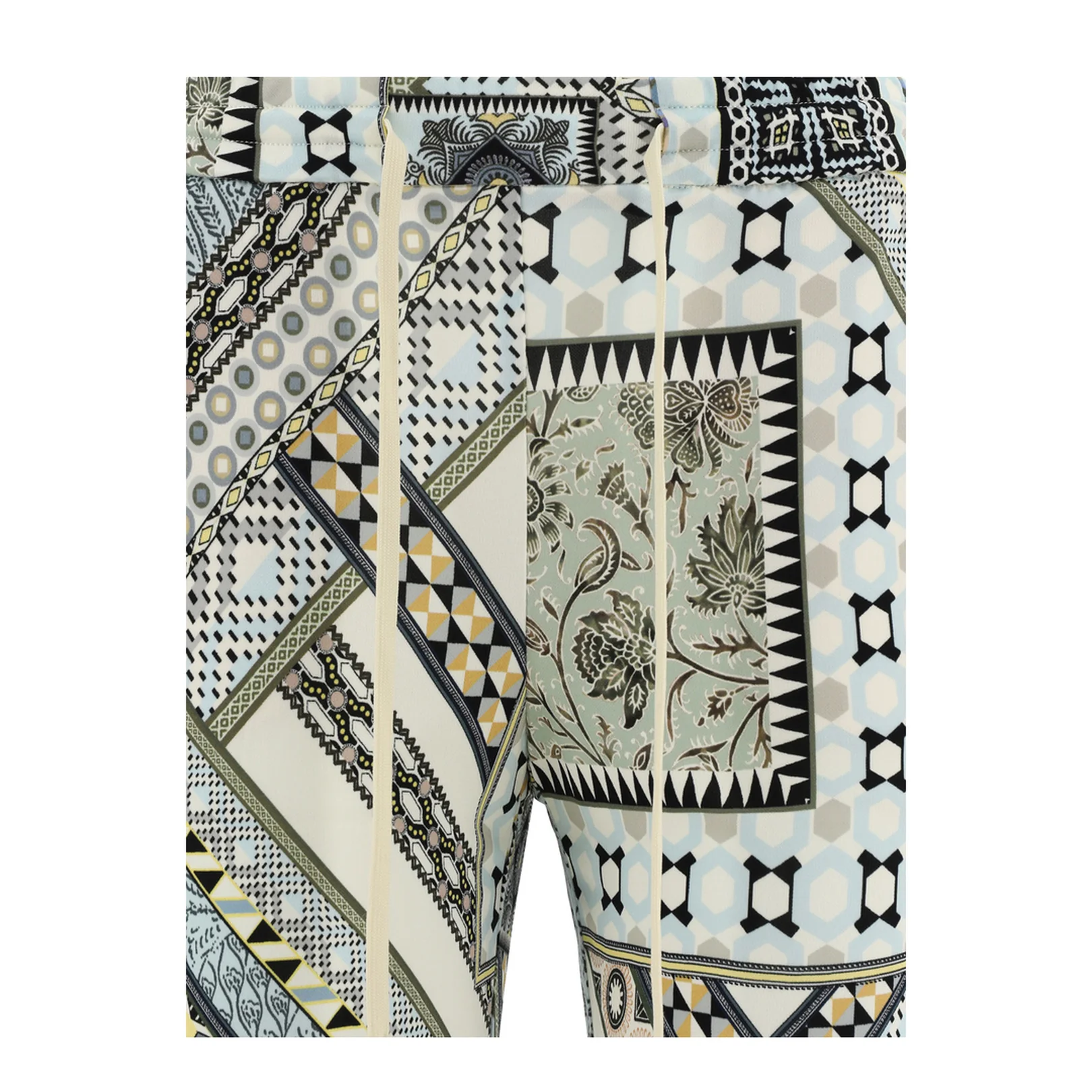 Straight Leg Trousers with Fantasy - Light Blue - Image 4