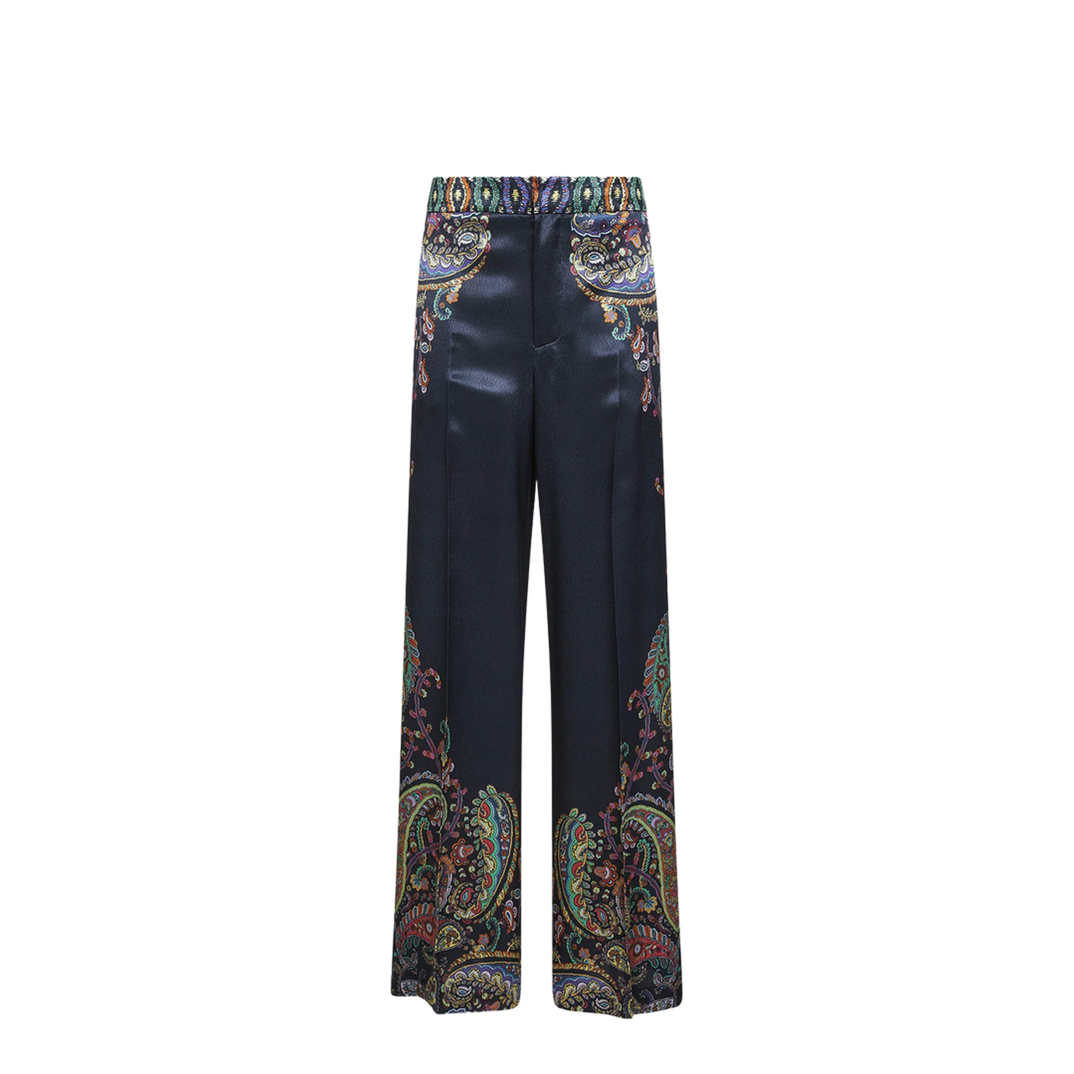 Envers Satin Fabric Wide-Leg Trousers - Multicolor - Image 4