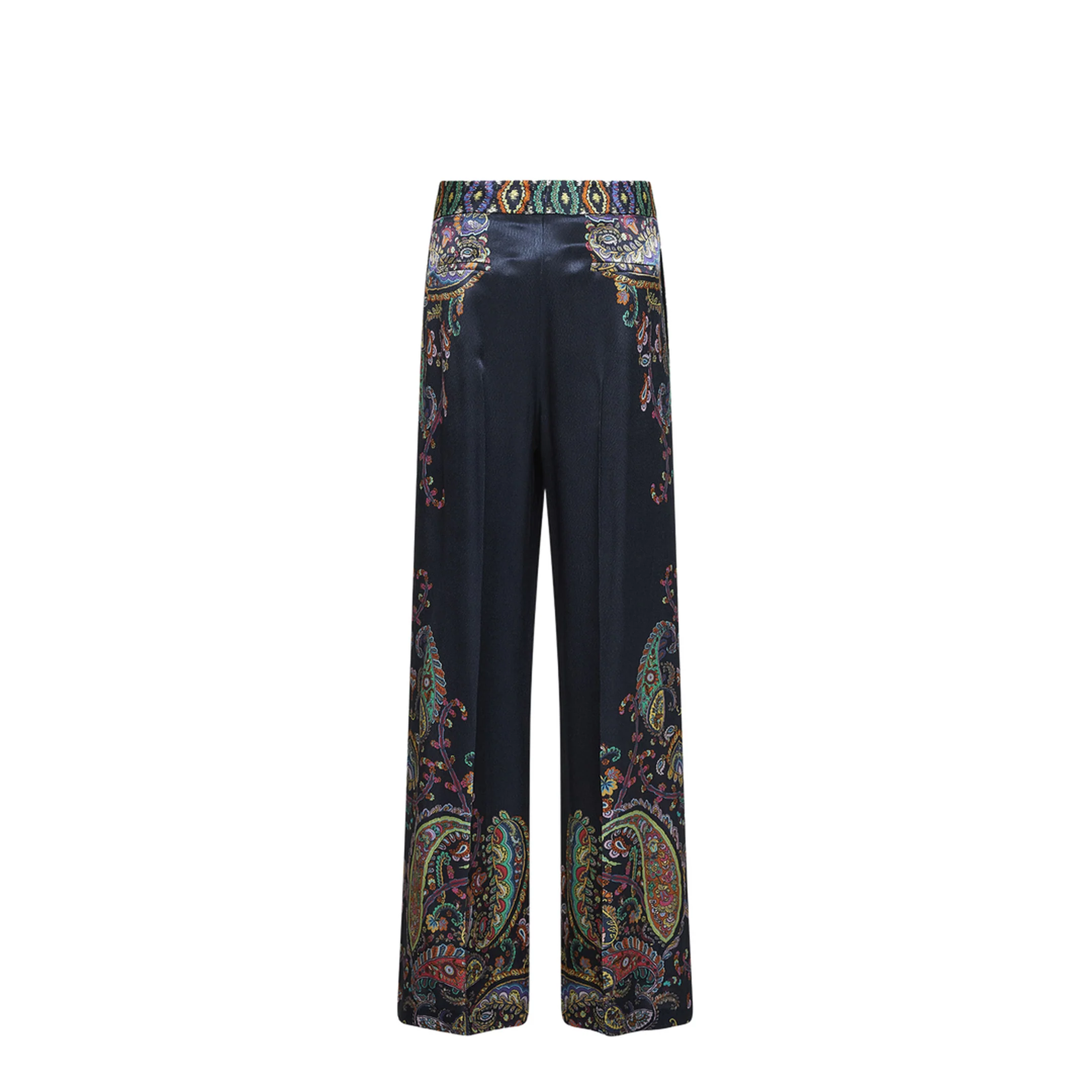 Envers Satin Fabric Wide-Leg Trousers - Multicolor - Image 5