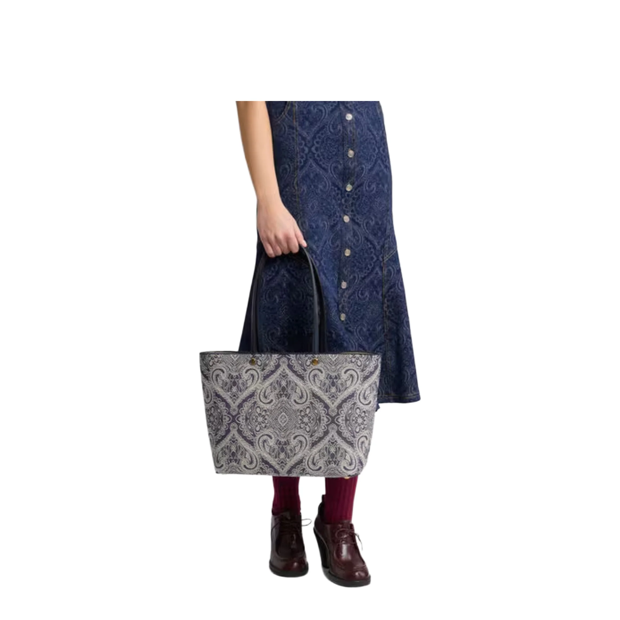 Medium Jacquard Denmum Tote Bag - Image 4
