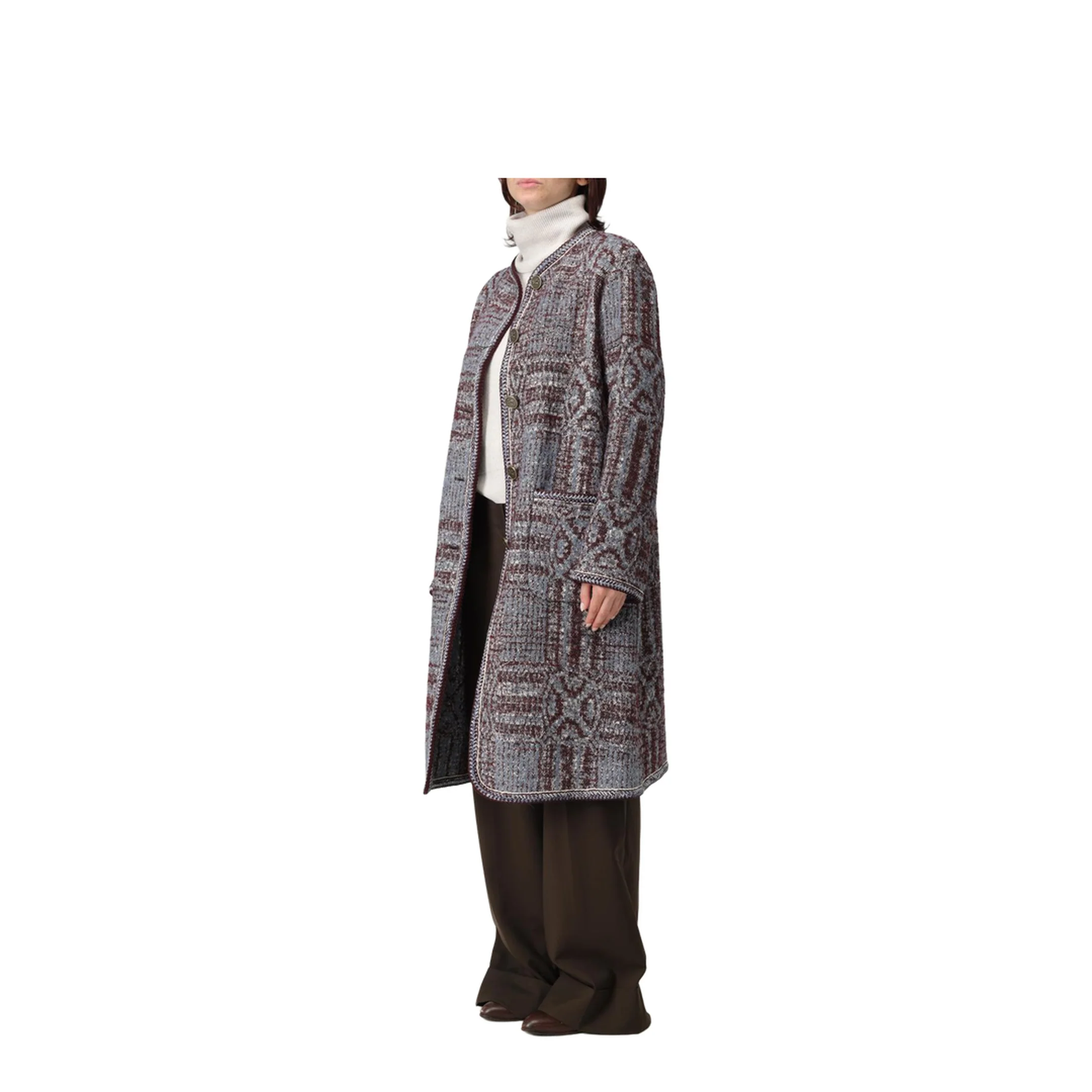 Bouncle Jacquard Coat - Image 3