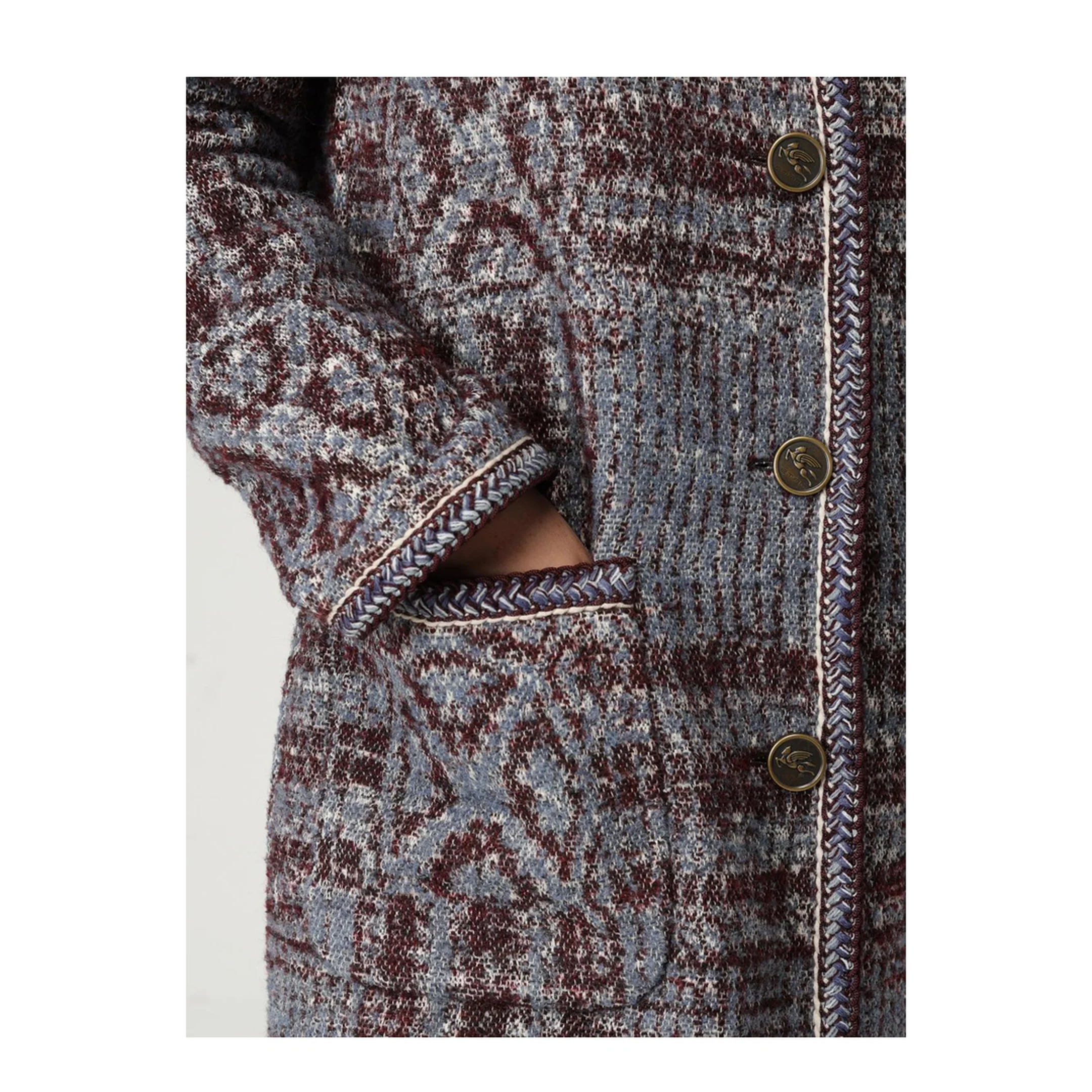 Bouncle Jacquard Coat - Image 4