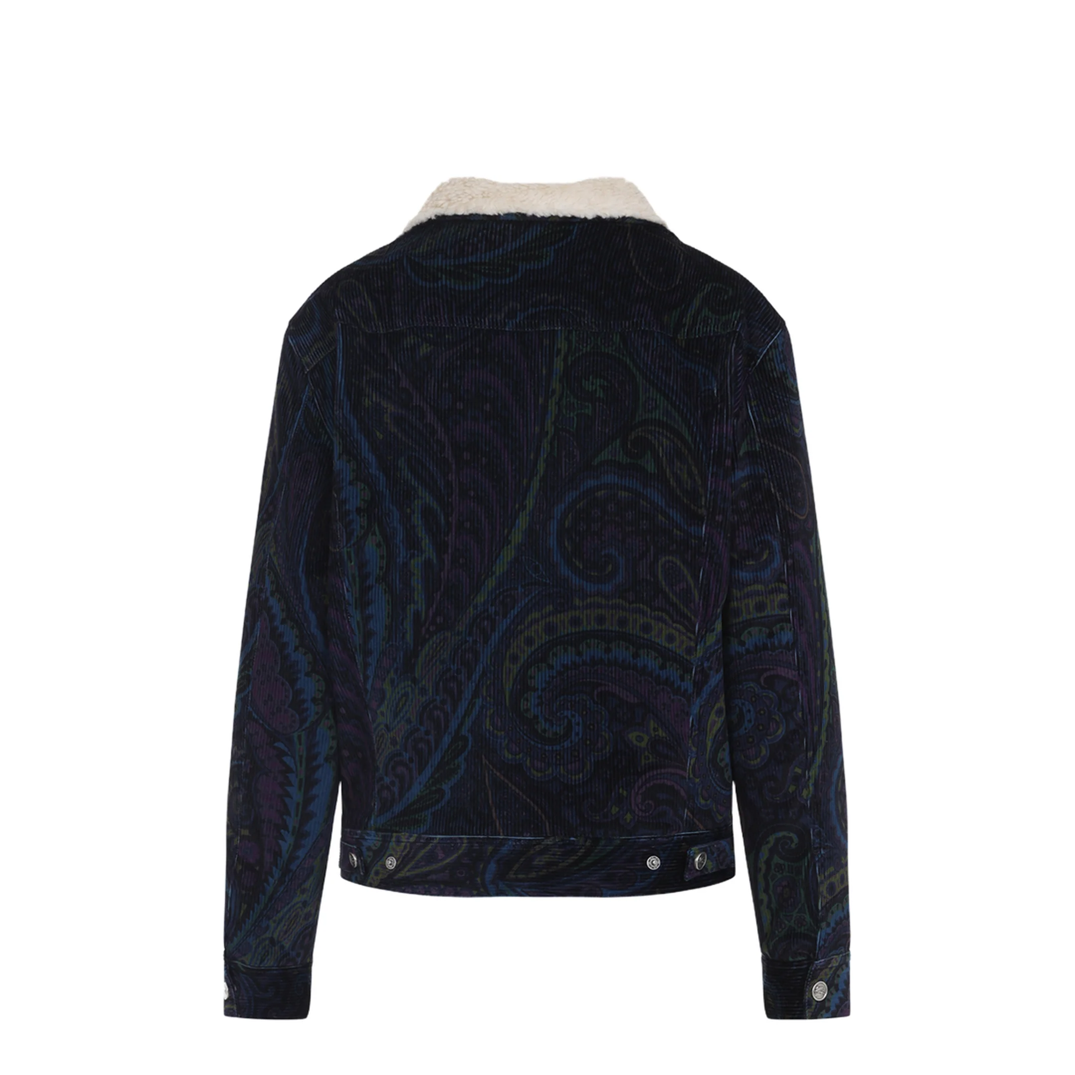 Giubbino Paisley Print Corduroy Jacket - Image 3