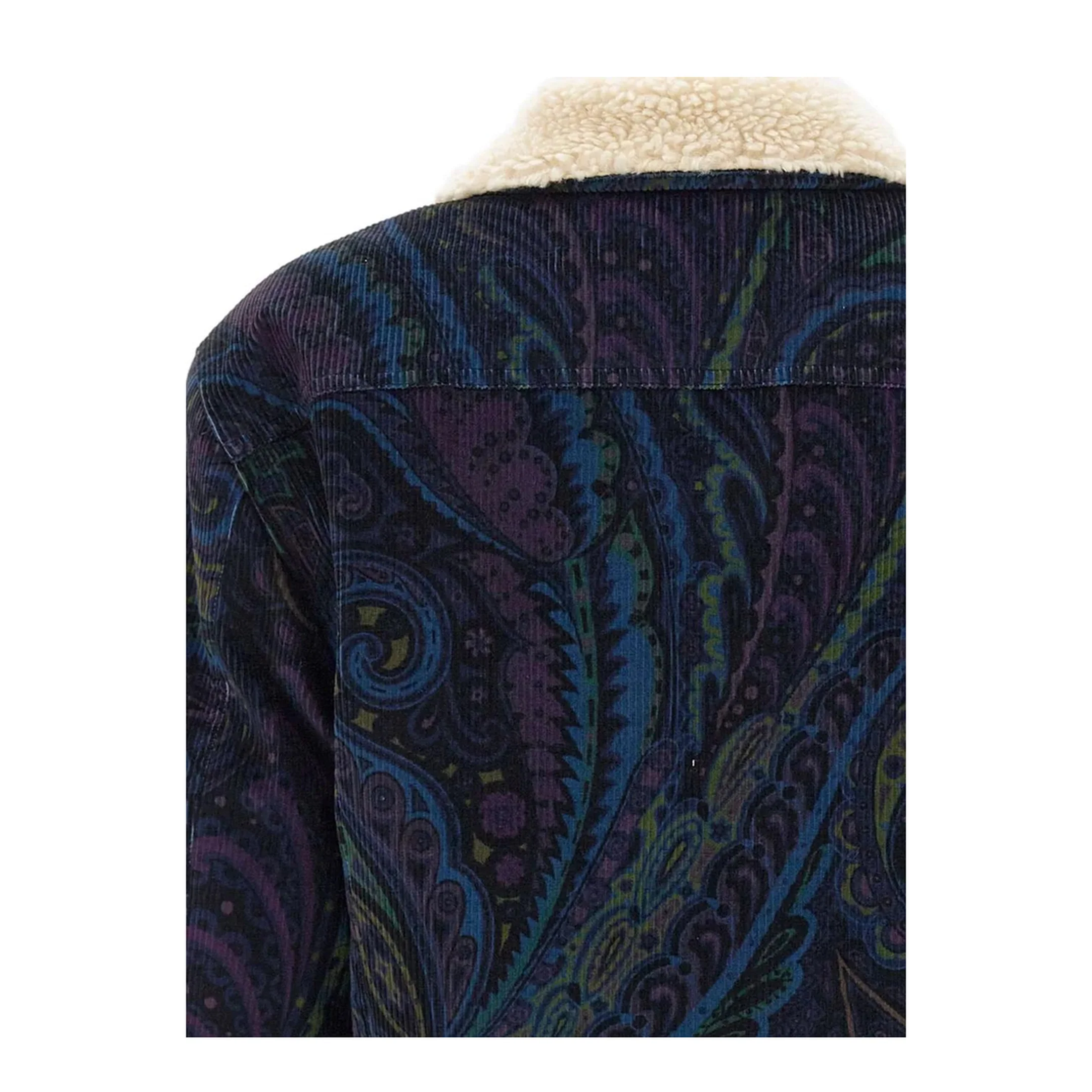 Giubbino Paisley Print Corduroy Jacket - Image 5