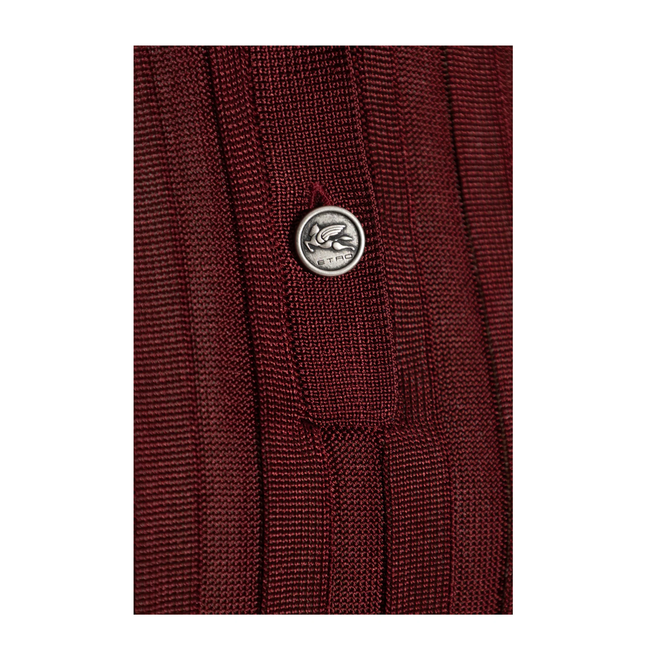 Aubergine Viscose Polo Shirt - Image 4