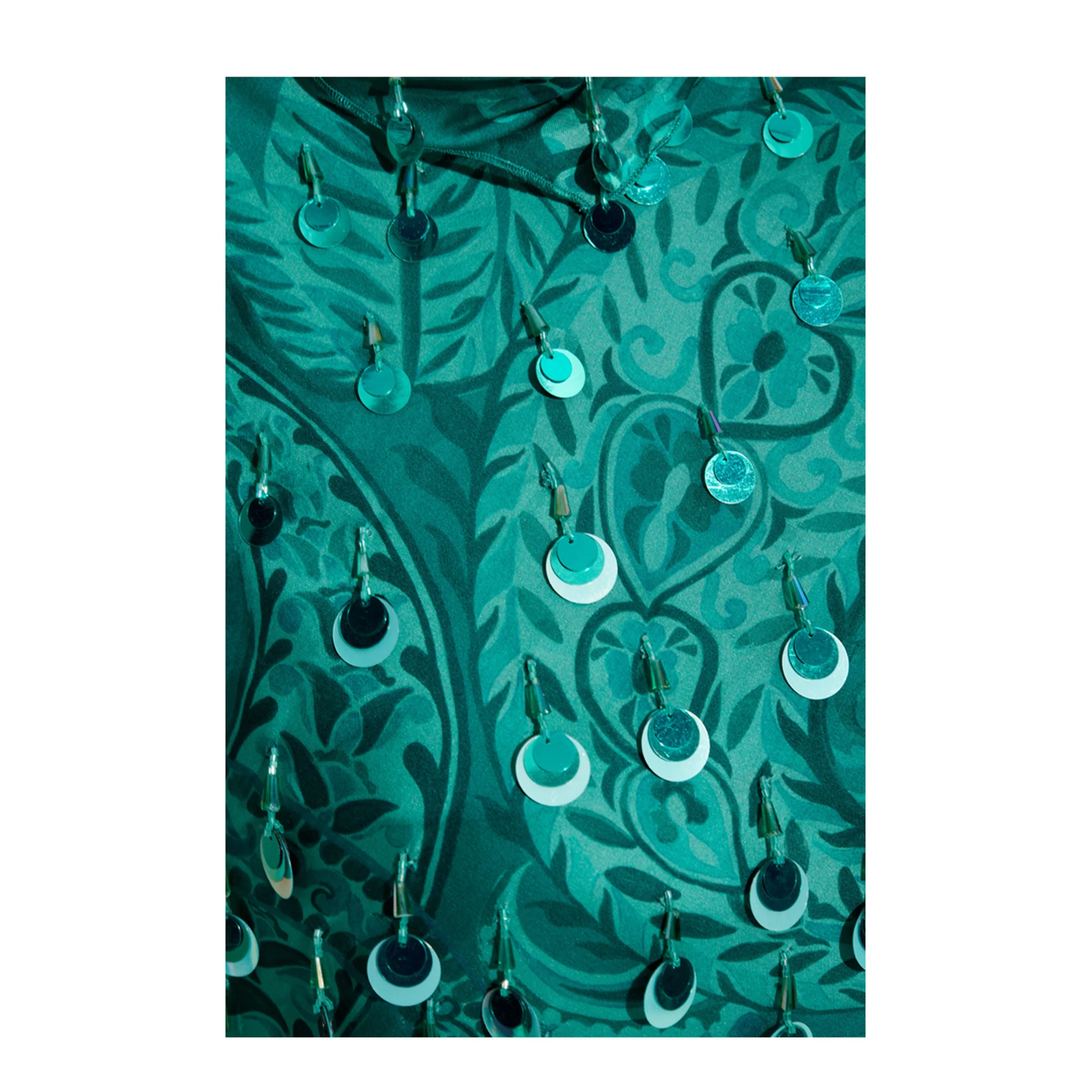 Silk Mini Dress Sequin Embroidery - Image 5