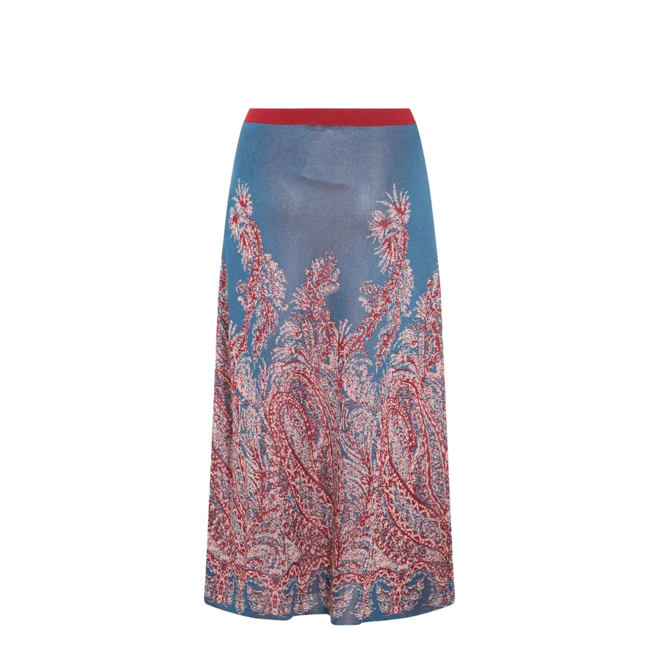 Floral Paisley Jacquard Skirt - Image 2