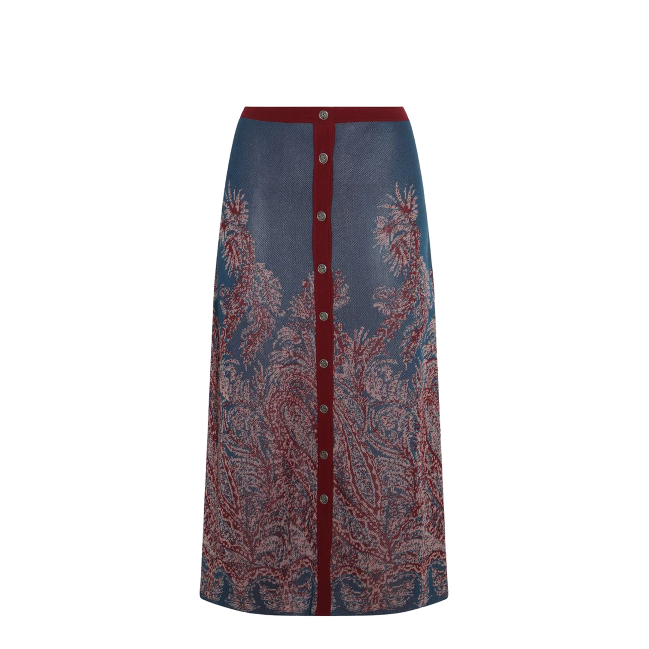 Floral Paisley Jacquard Skirt - Image 4