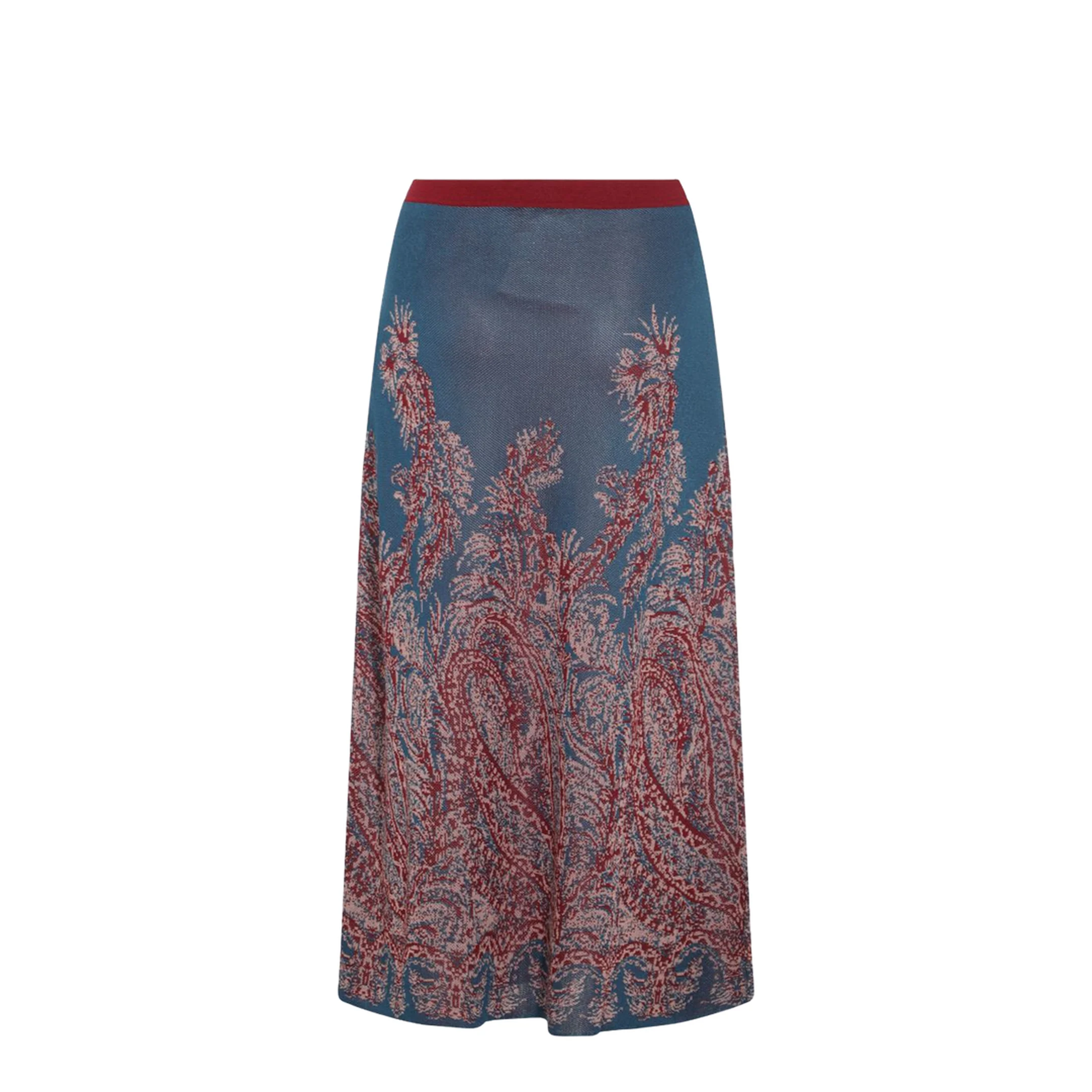 Floral Paisley Jacquard Skirt - Image 5