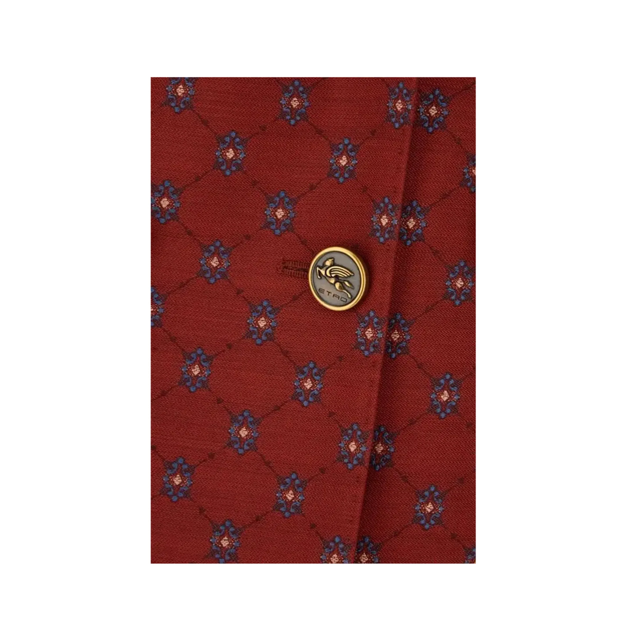 Paisley Print Double Breasted Blazer Red - Image 2