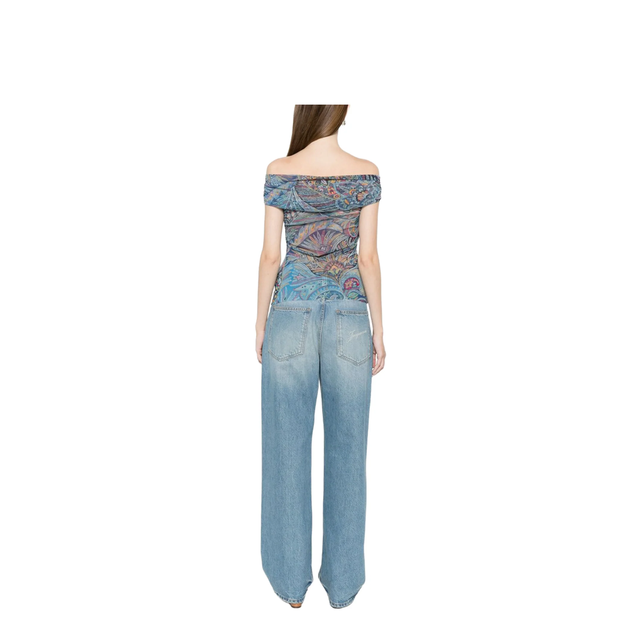 Women's Pattern Top Blue - Image 4