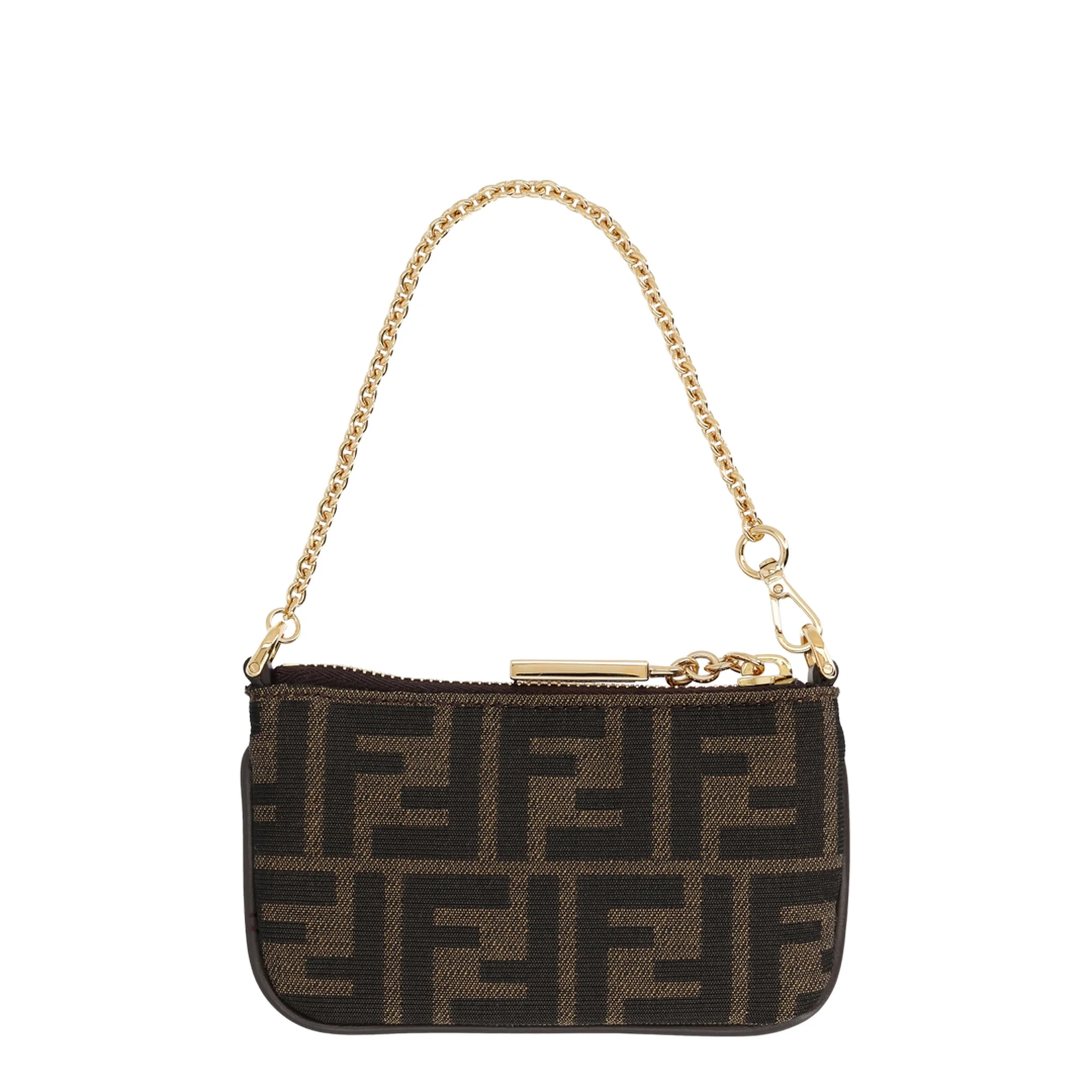 Baguette Pouch Mini Fabric Brown - Image 2