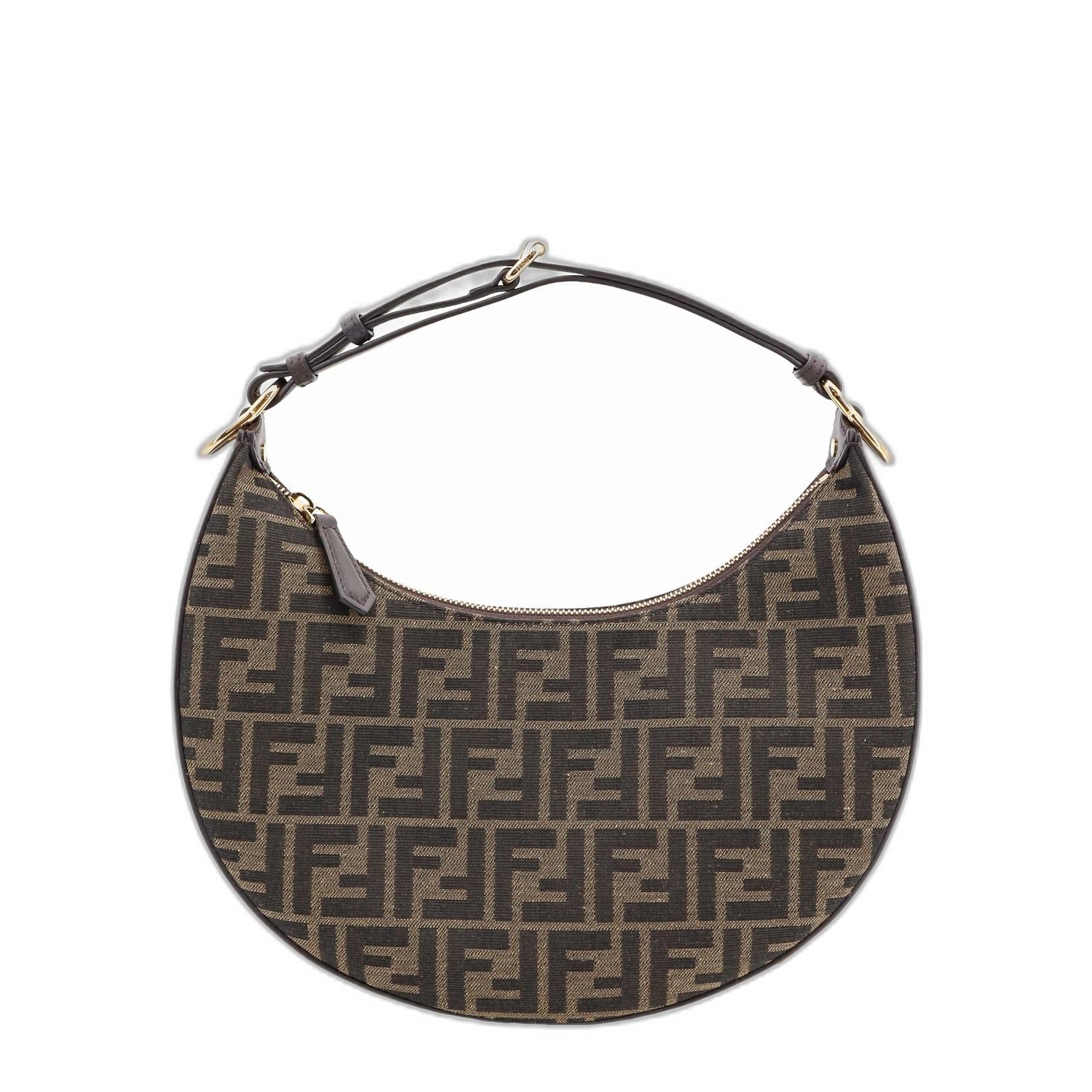 Fendigraphy Leather Shoulder Bags - Brown