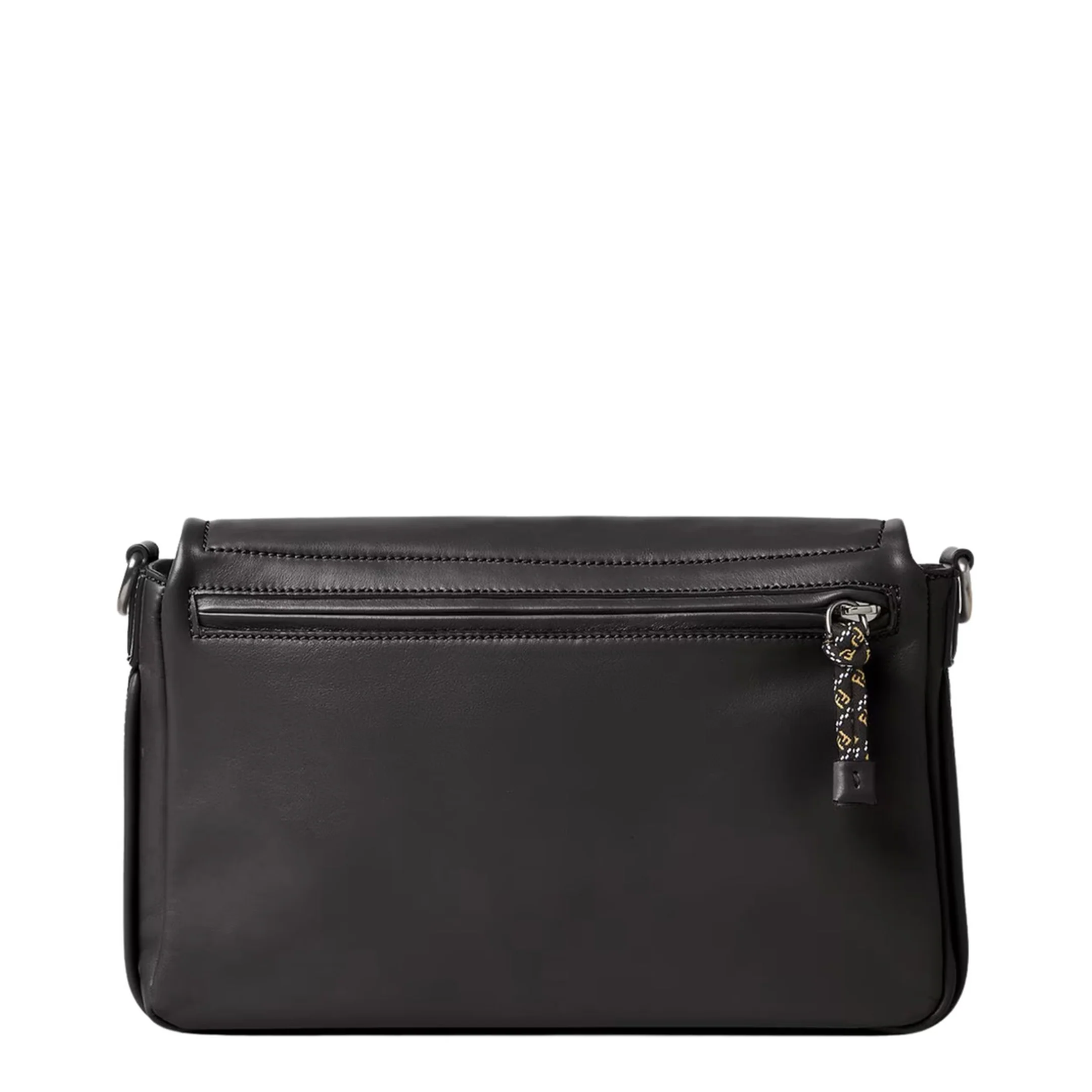 Flux Messenger Leather Crossbody Bag - Black - Image 3