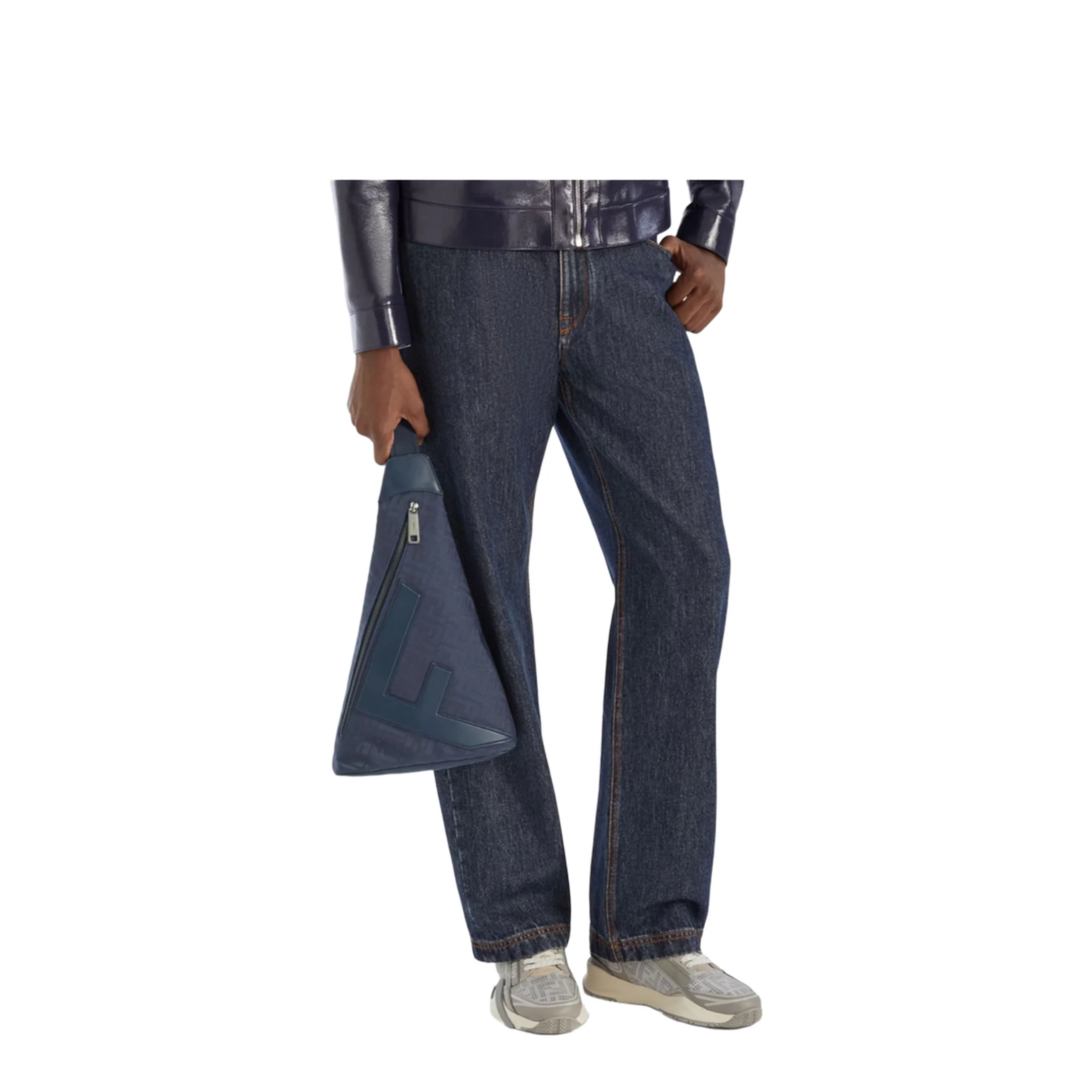 FF Fendi Cono Large Fabric Blue - Image 5