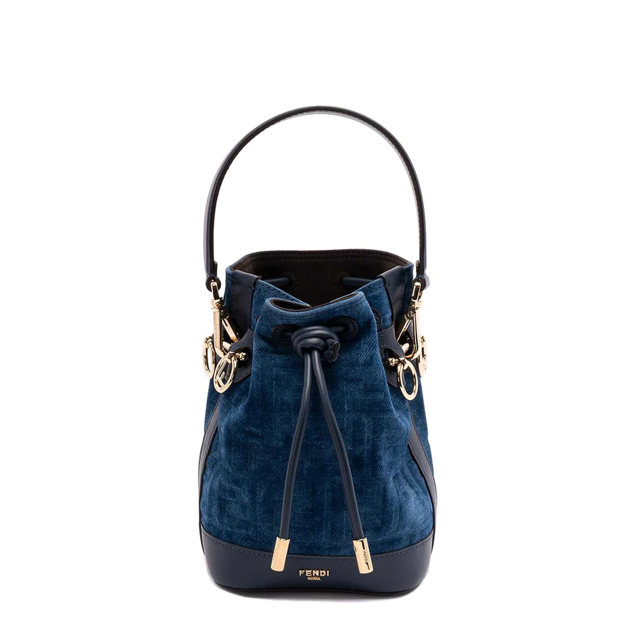 Mon Tresor FF Flocked Denim Crossbody Bag - Image 2