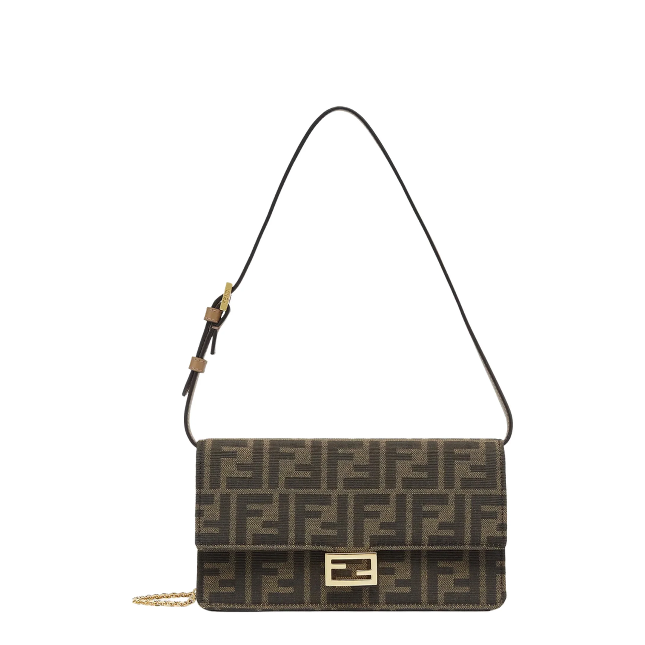 Baguette FF Jacquard Chain Wallet - Brown - Image 2